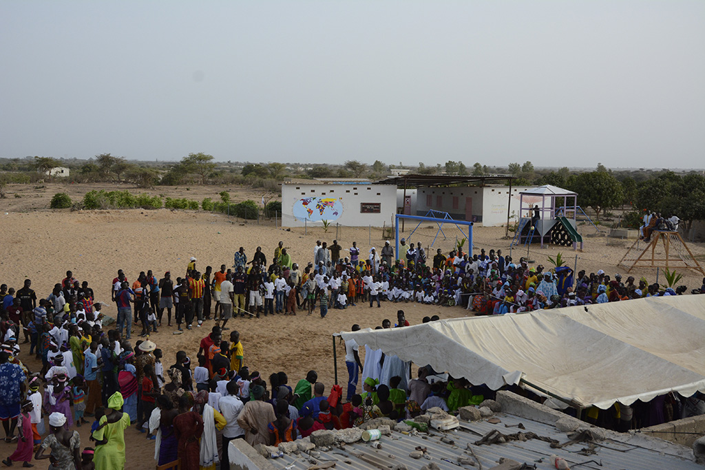 Final Day celebration outside the school