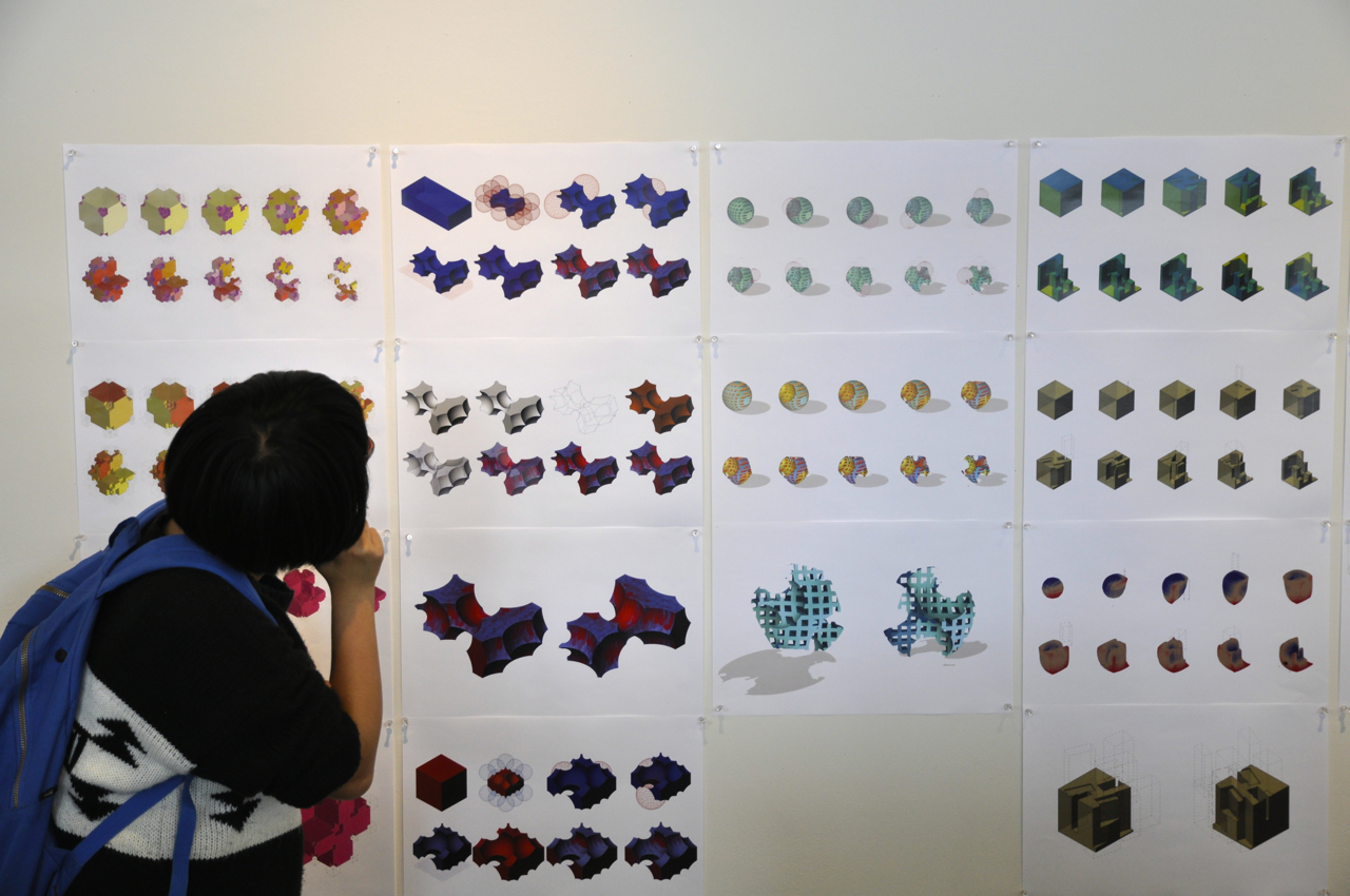 Various student works presented on the final day.