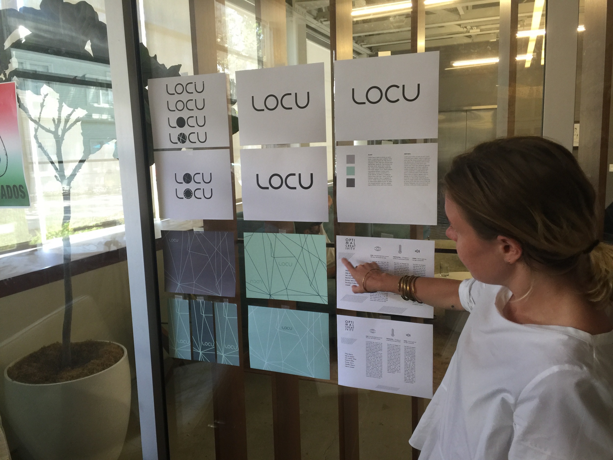 Maria presents packaging ideas.