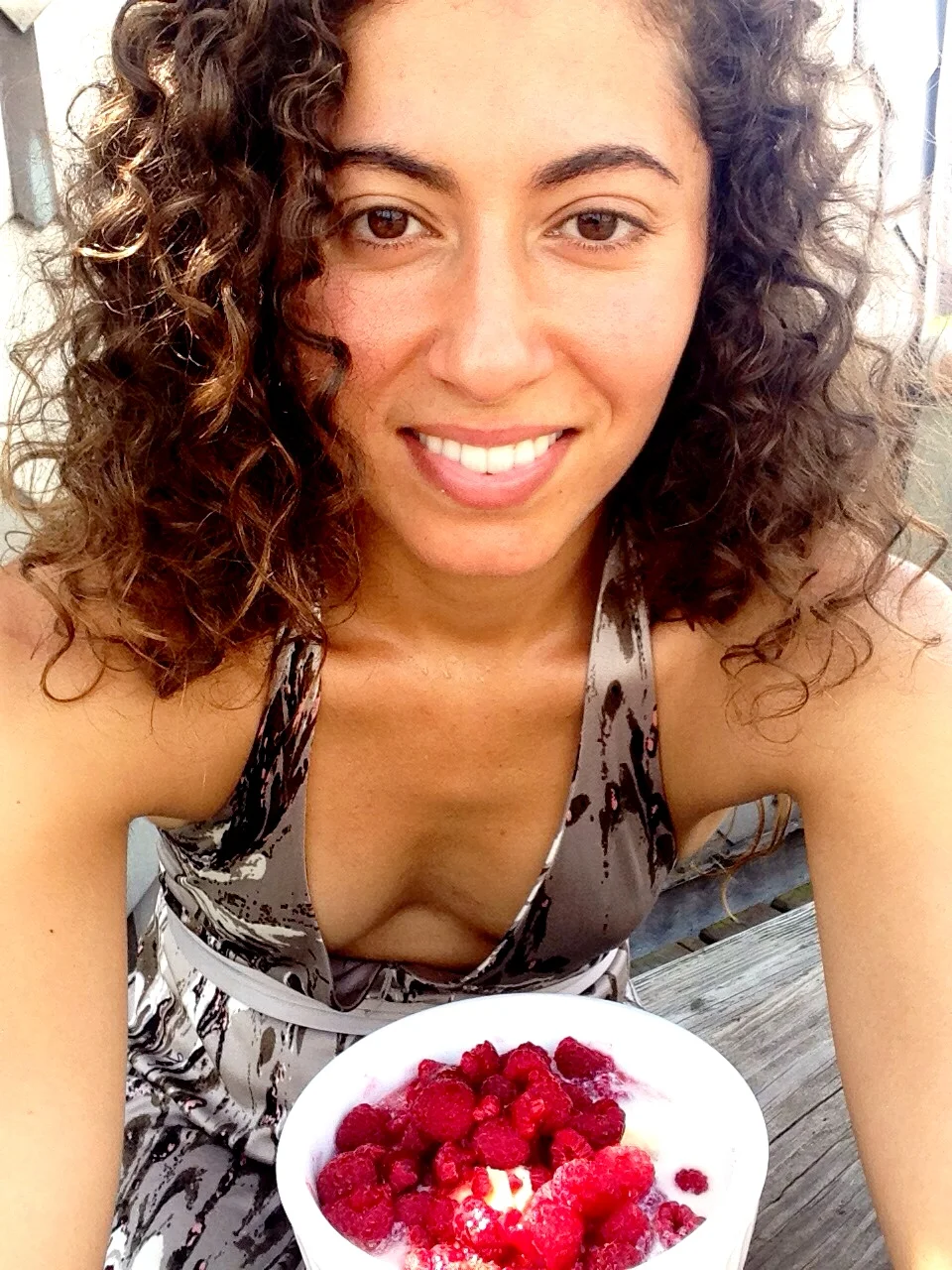 Raspberry Breakfast Selfie! ©DrNikkiNoce