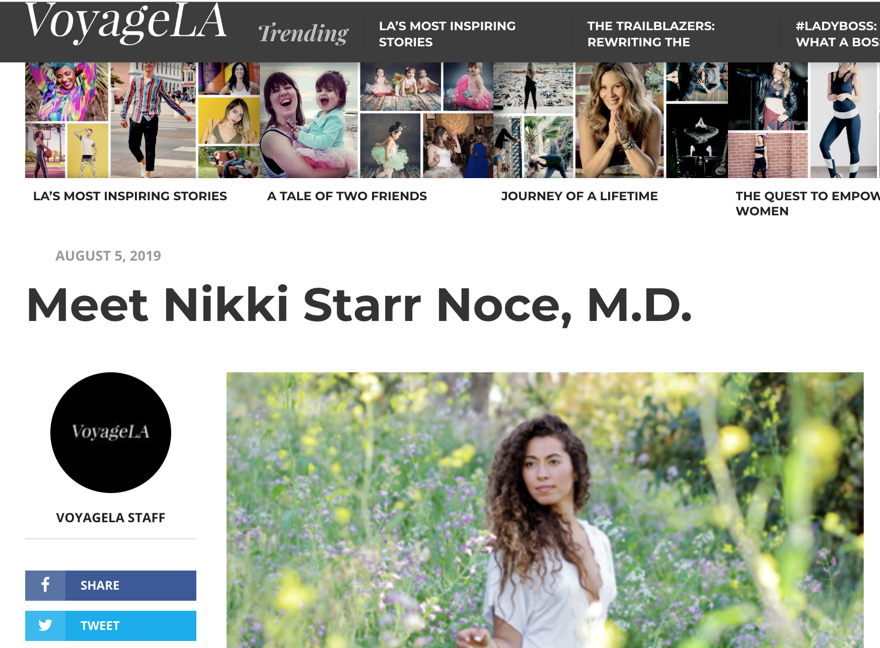 Today we’d like to introduce you to Nikki Starr Noce, M.D. Nikki, please share your story with us. How did you get to where you are today? I was born in NYC and the career path I initially chose to help people was to become a medical doctor.