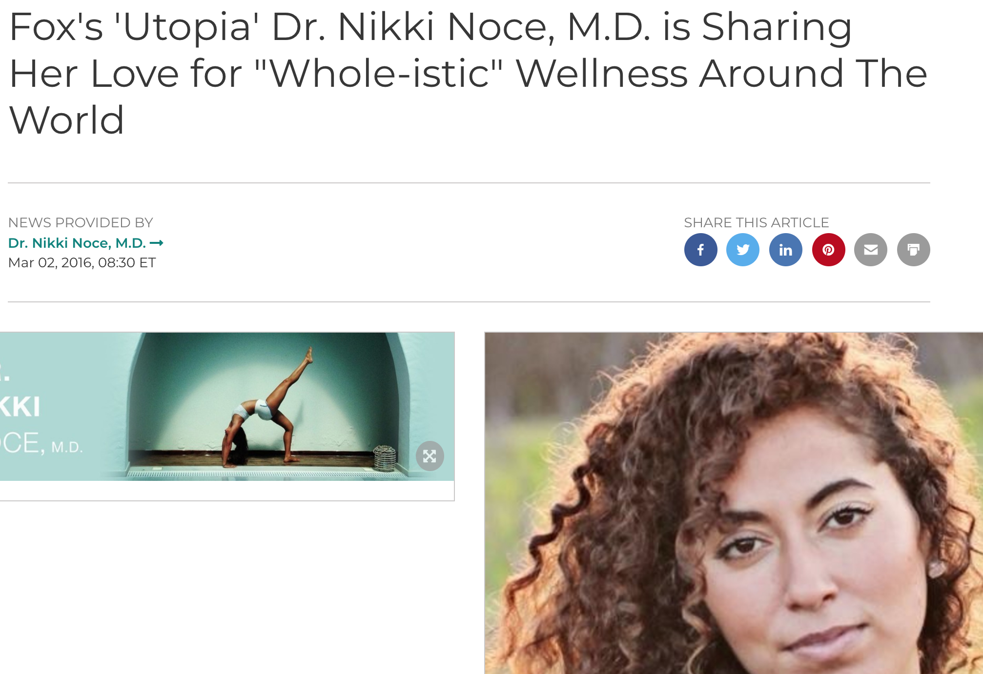 Many viewers of Utopia learned to love Dr. Nikki and embraced her way of wellness and being. Dr. Nikki has a charm that makes conscious living, loving others, and be healthy habits look easy. One might wonder how someone with Dr. Nikki's education ended up on a mission to awaken consciousness in humanity and inspire health and happiness instead of working in the traditional medical setting.