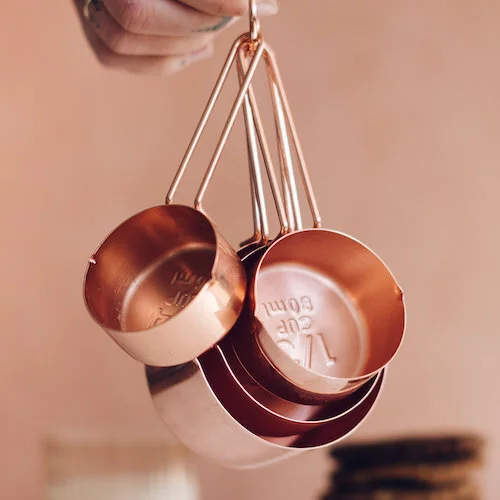 Copper Measuring Cups (4 Piece Set)