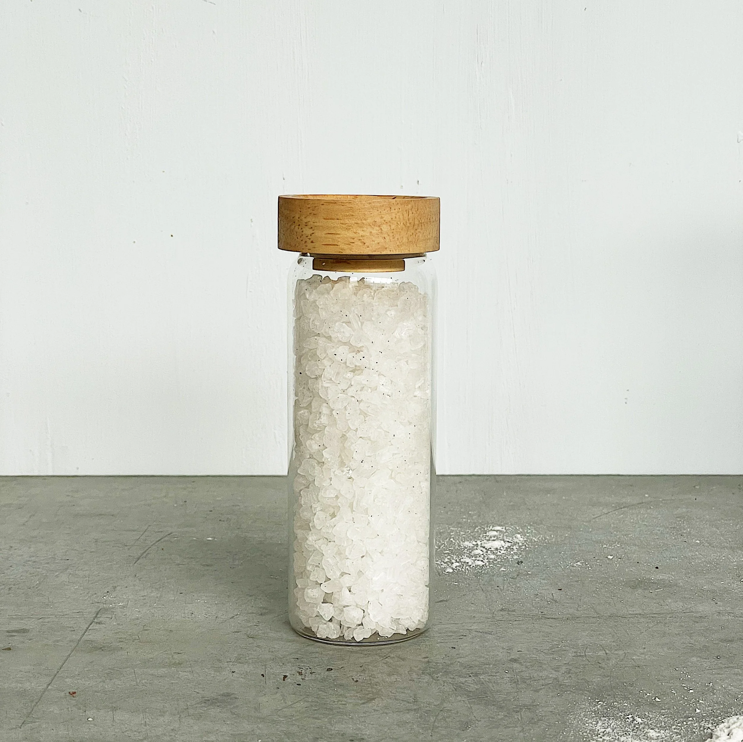 Stackable glass spice canister with beech lid 175ml