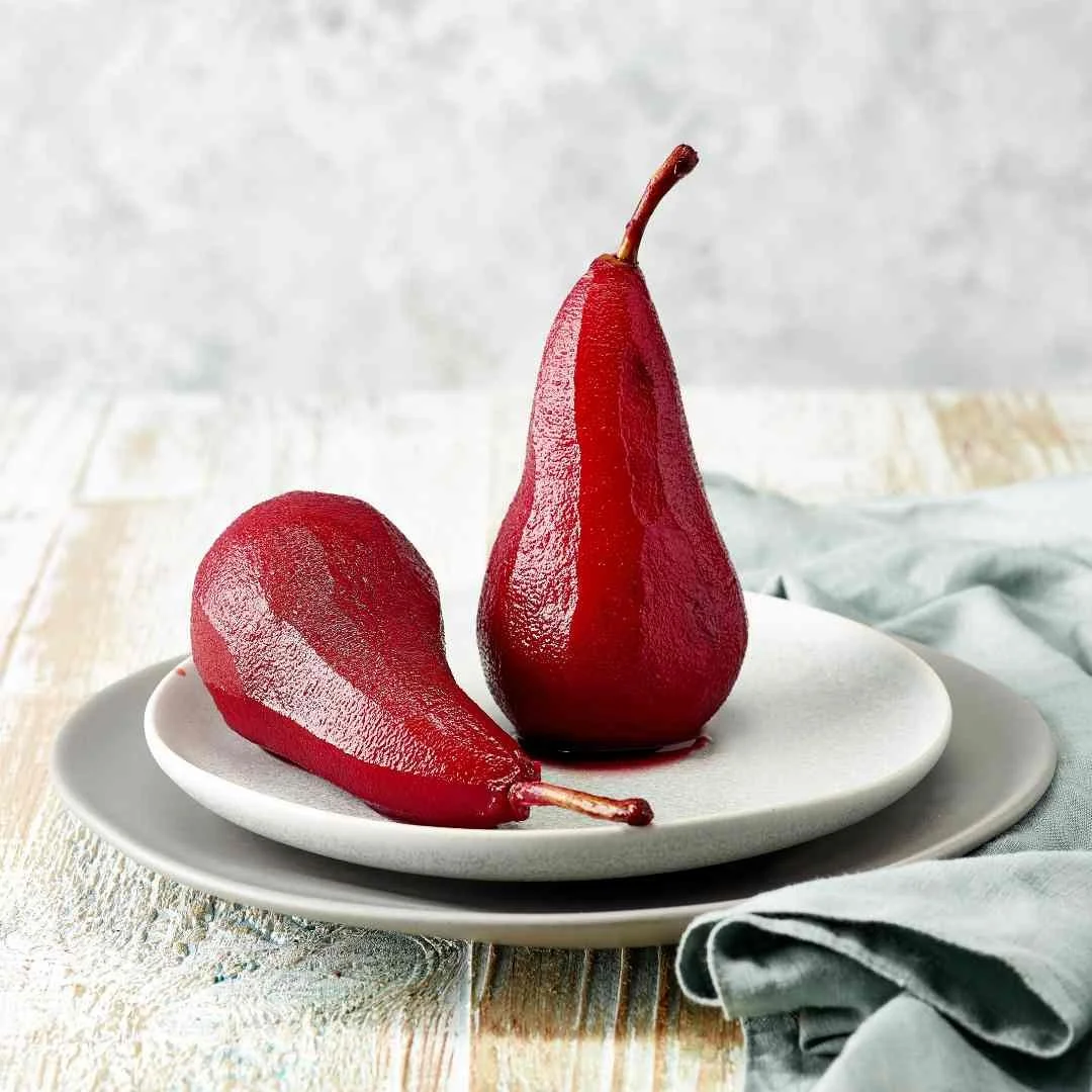 Thermomix Red Wine Poached Pears 