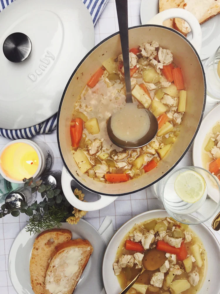 Virtuous (and Easy) Leftover Turkey & Barley Soup