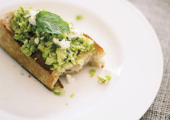 The Lovely Drawer | Broad Bean Bruschetta