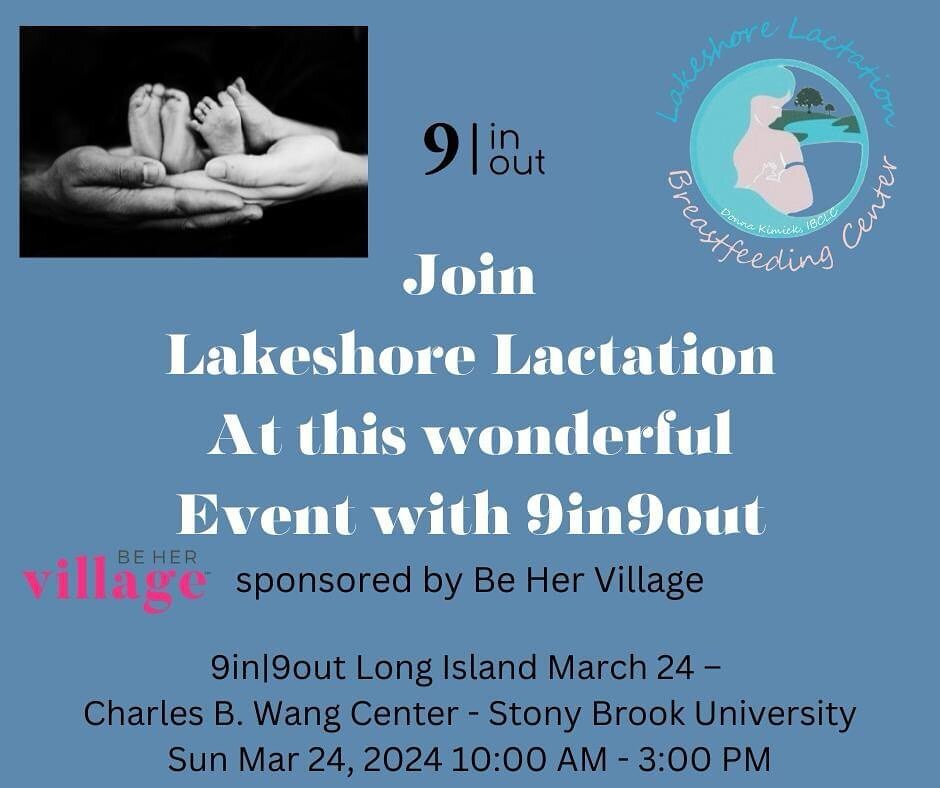 Join us for this amazing event.  9in|9out Long Island Event - March 24 &ndash;  Charles B. Wang Center - Stony Brook University Sun Mar 24, 2024 10:00 AM - 3:00 PM #breastfeedingmom #pregant #prenatal #babyshower 🤱🏼🤱🏻🤱🏽👶🏻🤰🤰🏻🤰🏽 Link in bi