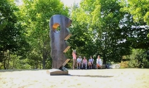 Walk participants enjoying Sam Smith Park and discussing "Urban Peace Circle". 