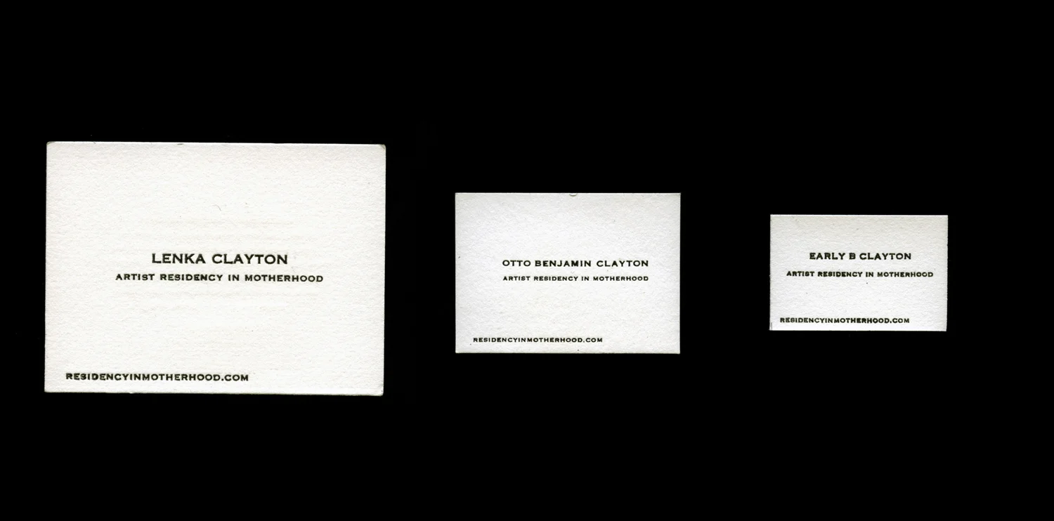 Business cards for myself, son Otto (born 2011), and daughter Early (born 2013)