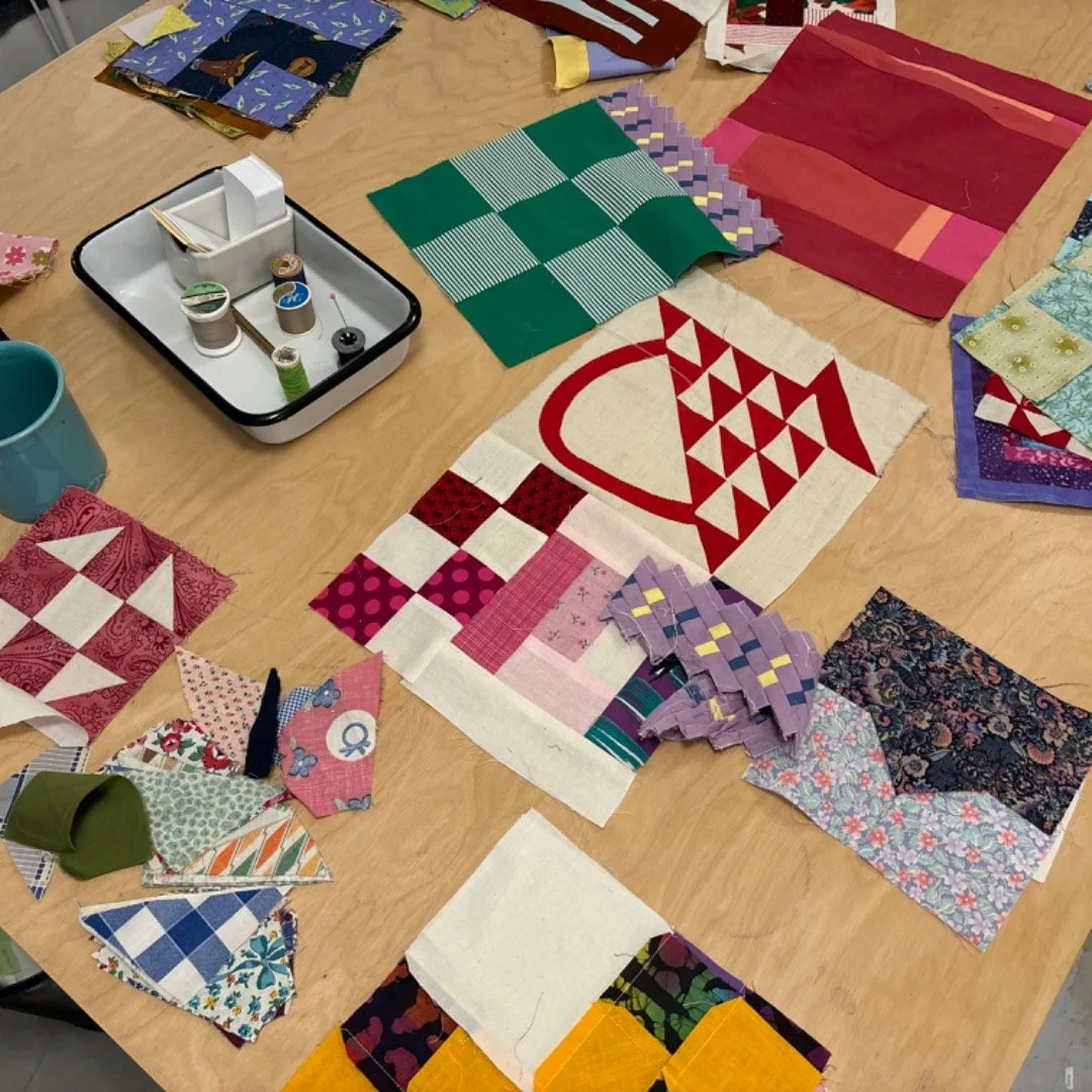 Thank you so much to all the people who have been sending me unfinished quilt bits! I have received so many beautiful blocks and bits. It might be the most fun thing thing in the world to sew them all together. Not too late to send if you have any qu