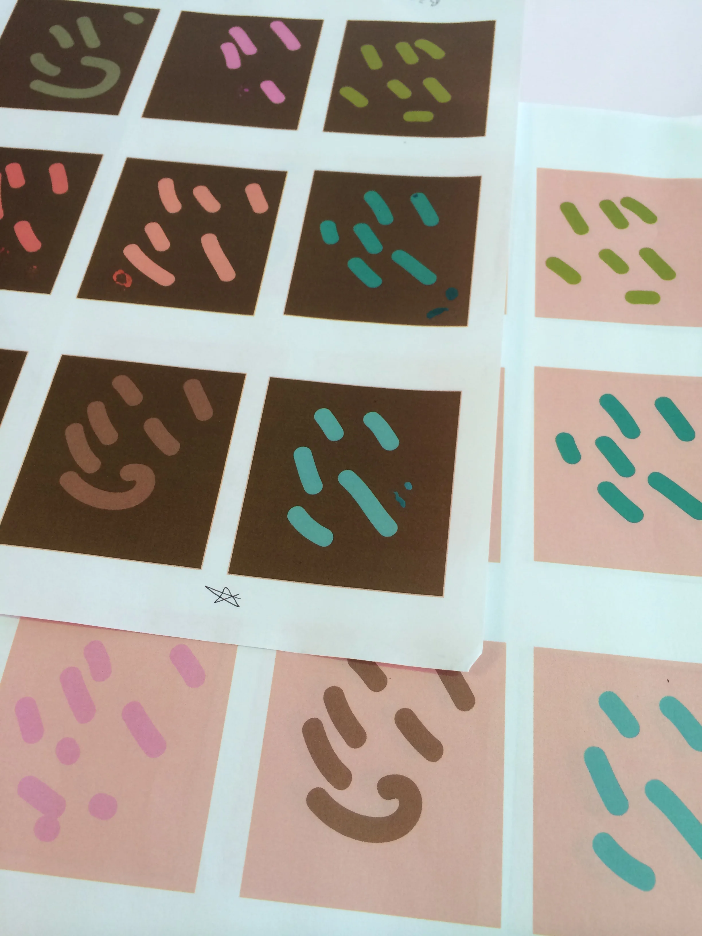 color swatches.