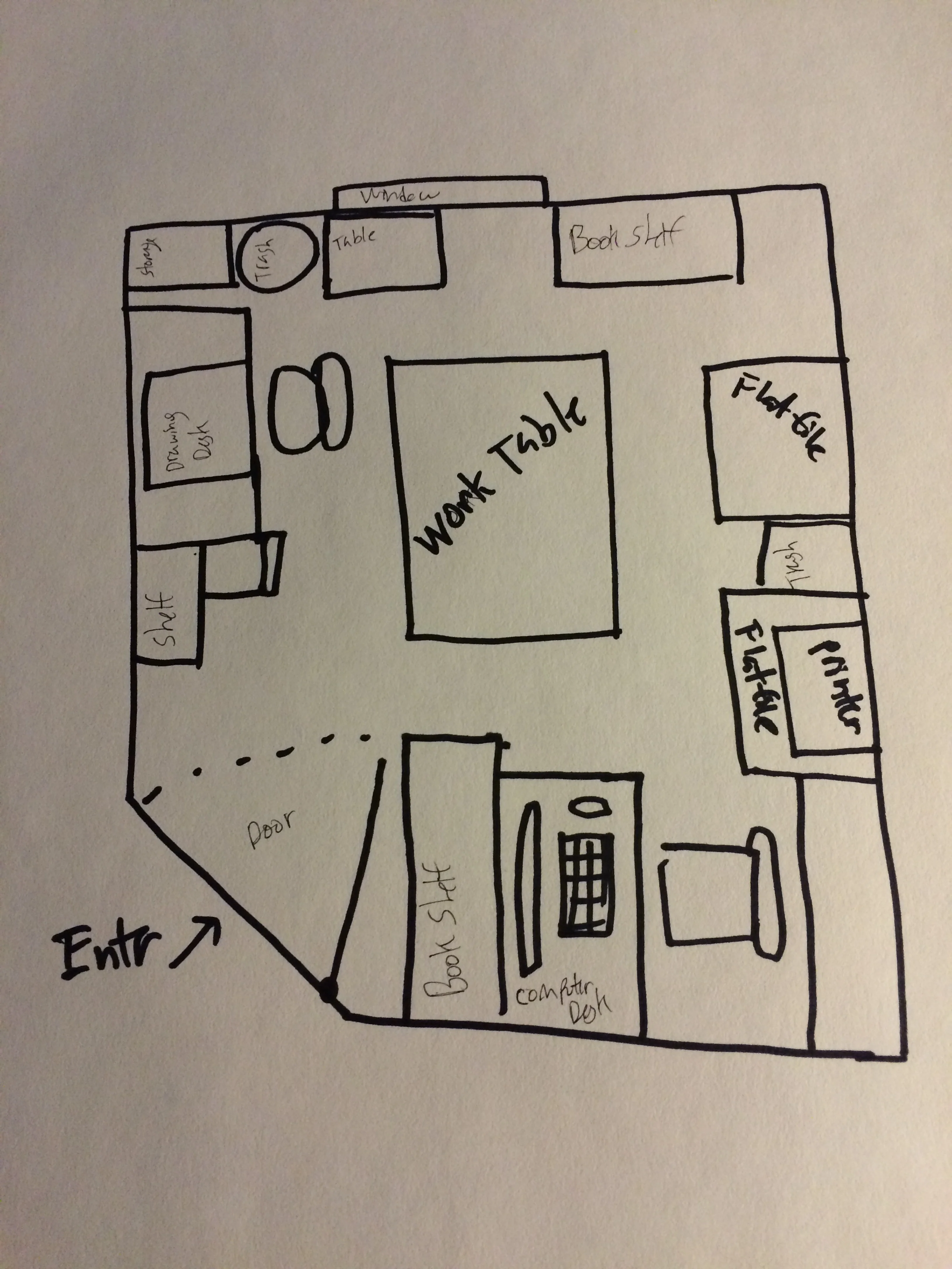Floor plan of my studio!