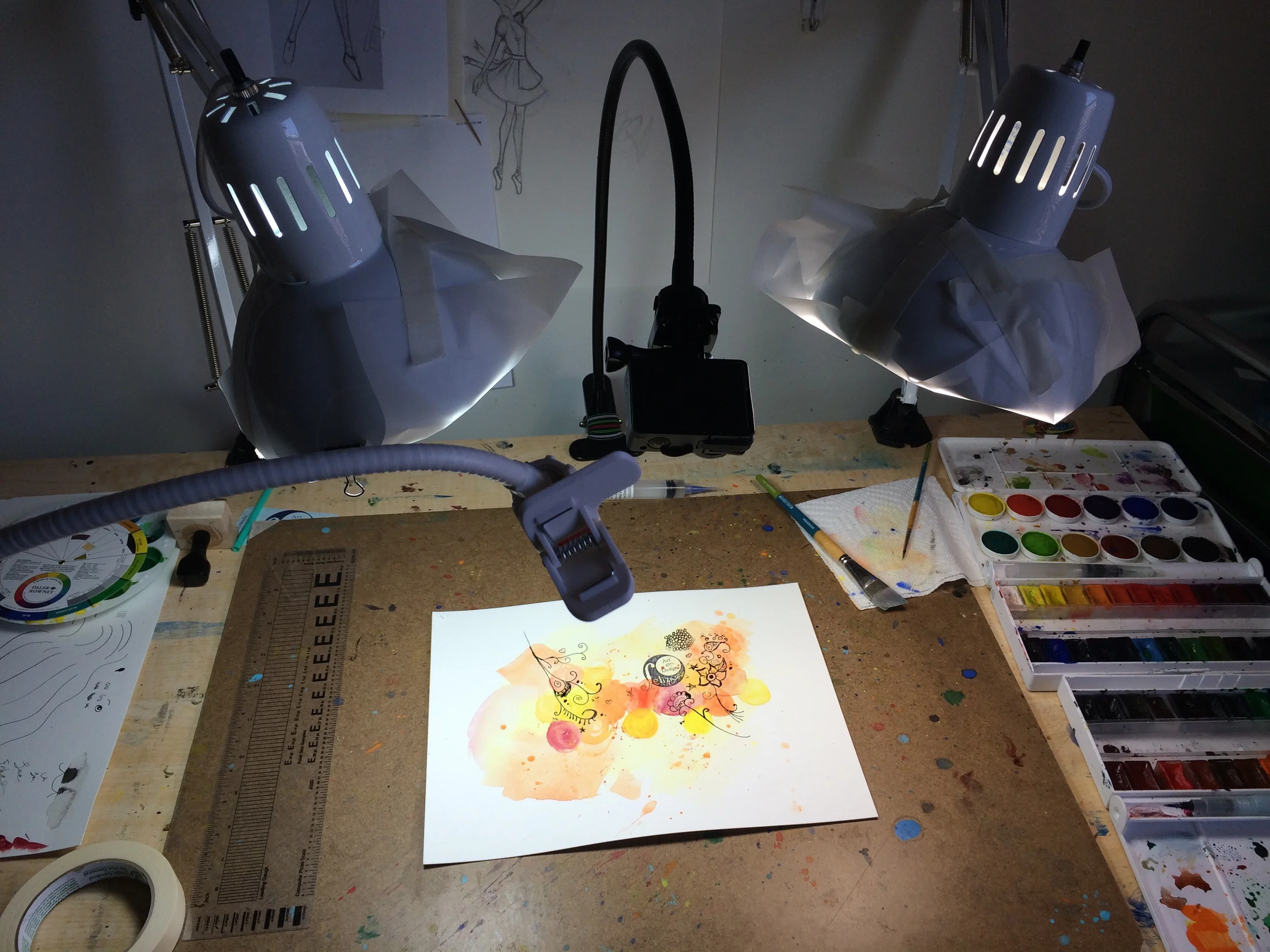 Drawing table set up