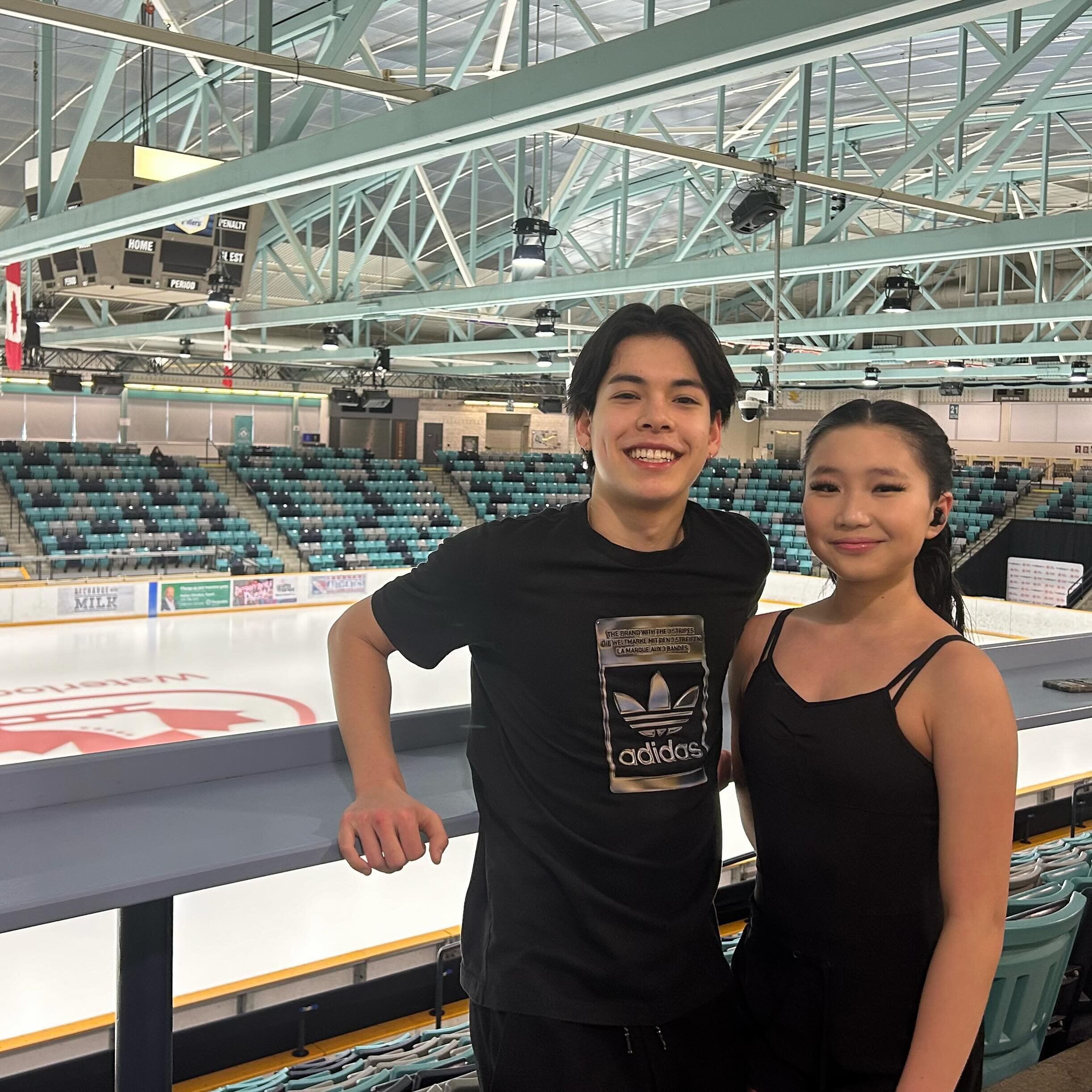 Good Luck Tasha and Mickey. First day of practices at Skate Canada Novice Nationals😀 #skatecanada #bcyksection #vancouvericedance