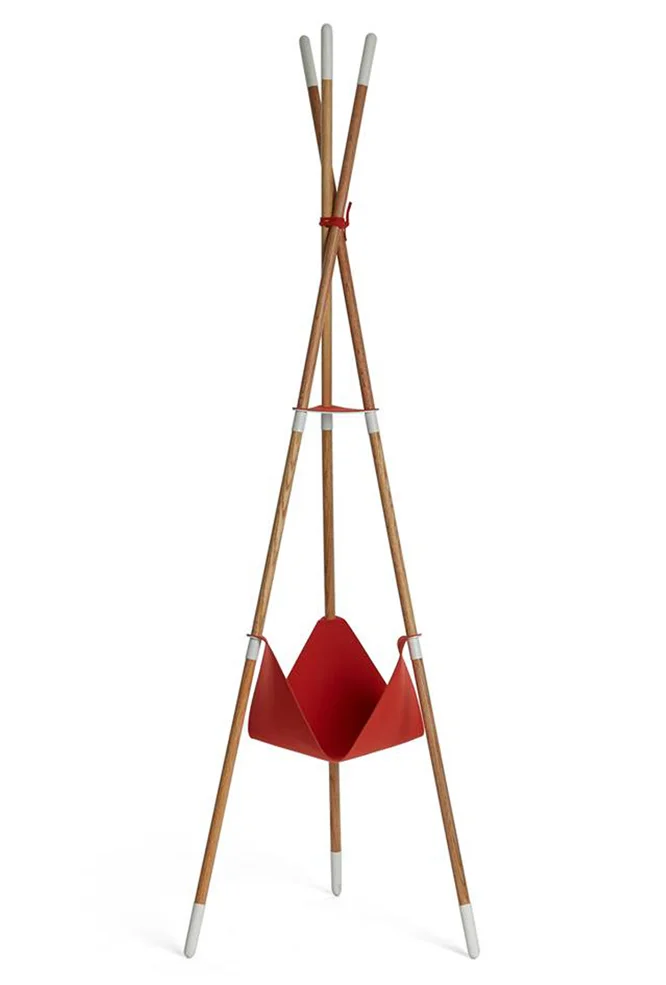 4. Teepee Coat Stand oak + red by Avandi.jpg