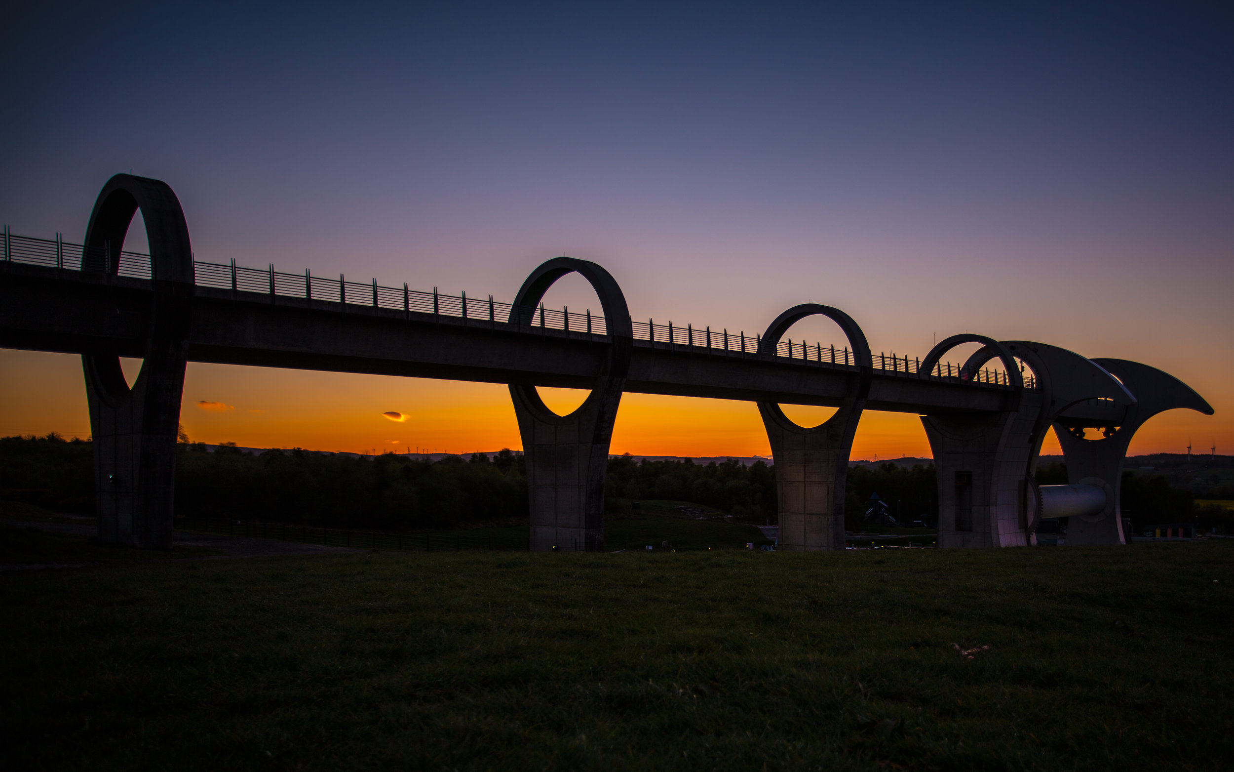 Silhouette of the Falkirk Wheel