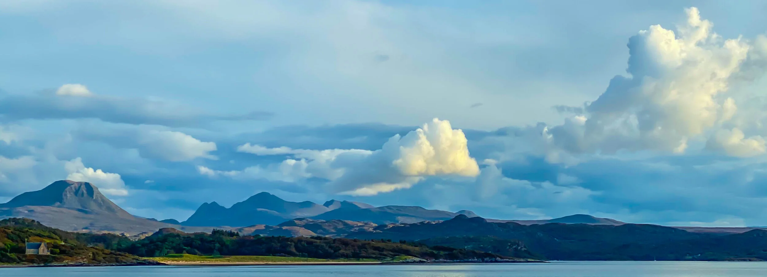 Across Gairloch Bay towards Free Church of Scotland