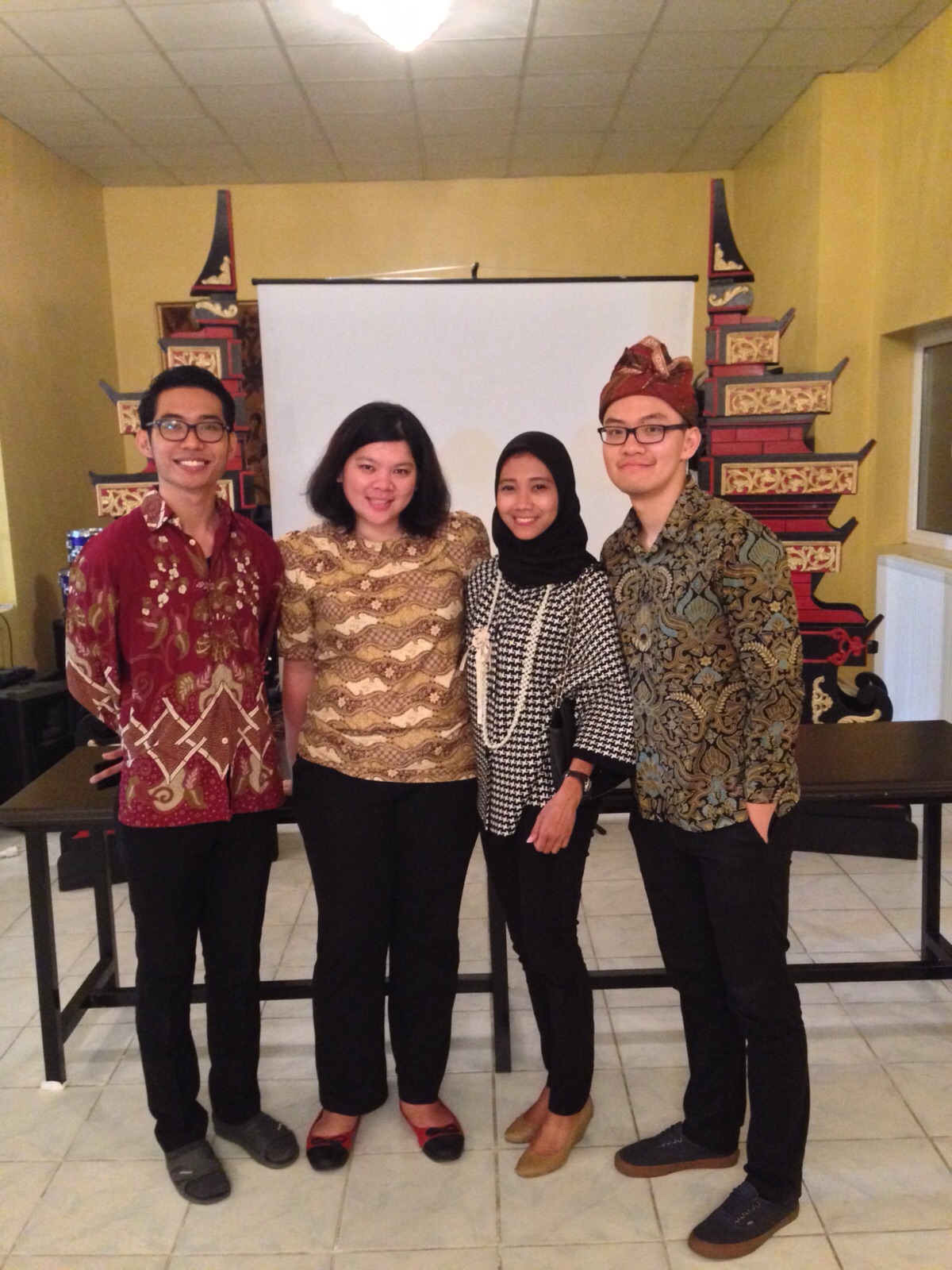 Our mandatory group photo in batik (and udeng!) in Ankara.
