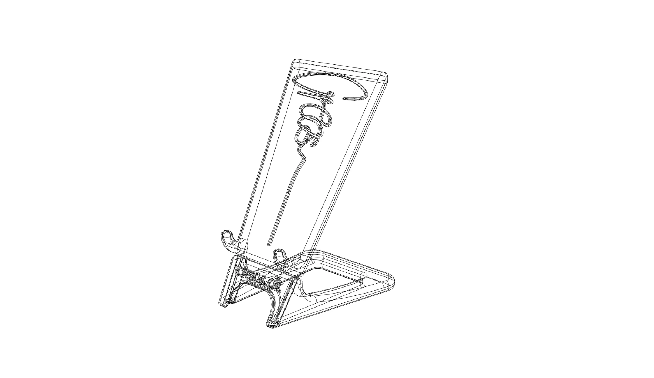  The construction of the phone holder is made in SolidWorks 