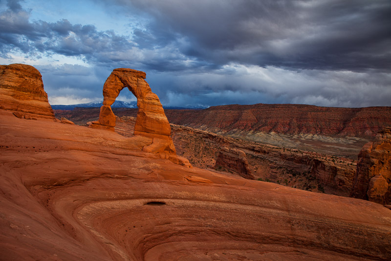 Delicate Arch and Storm Clouds, Utah