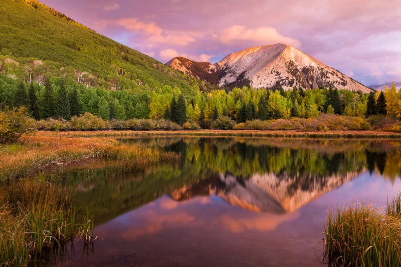Autumn Sunset at Warner Lake, Utah