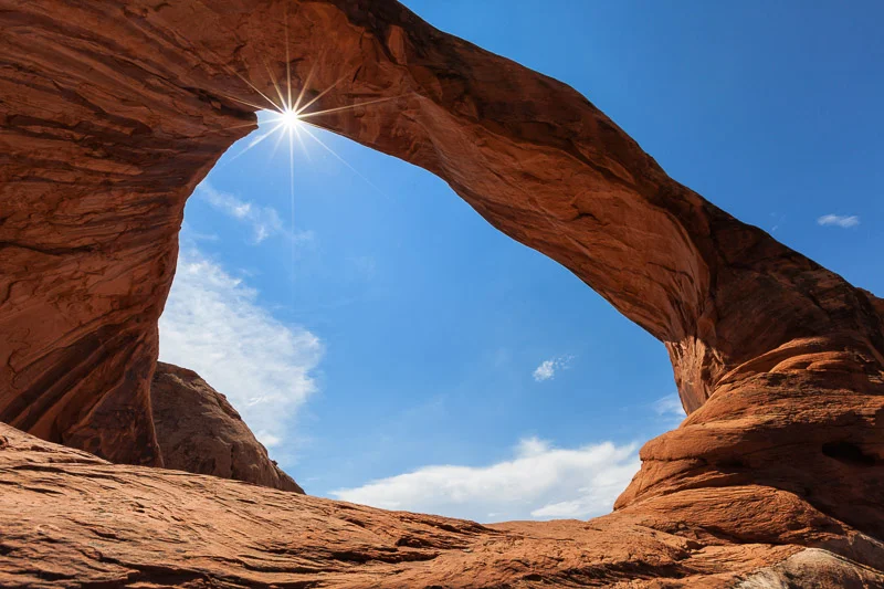 Sunburst Behind Cable Arch, Utah