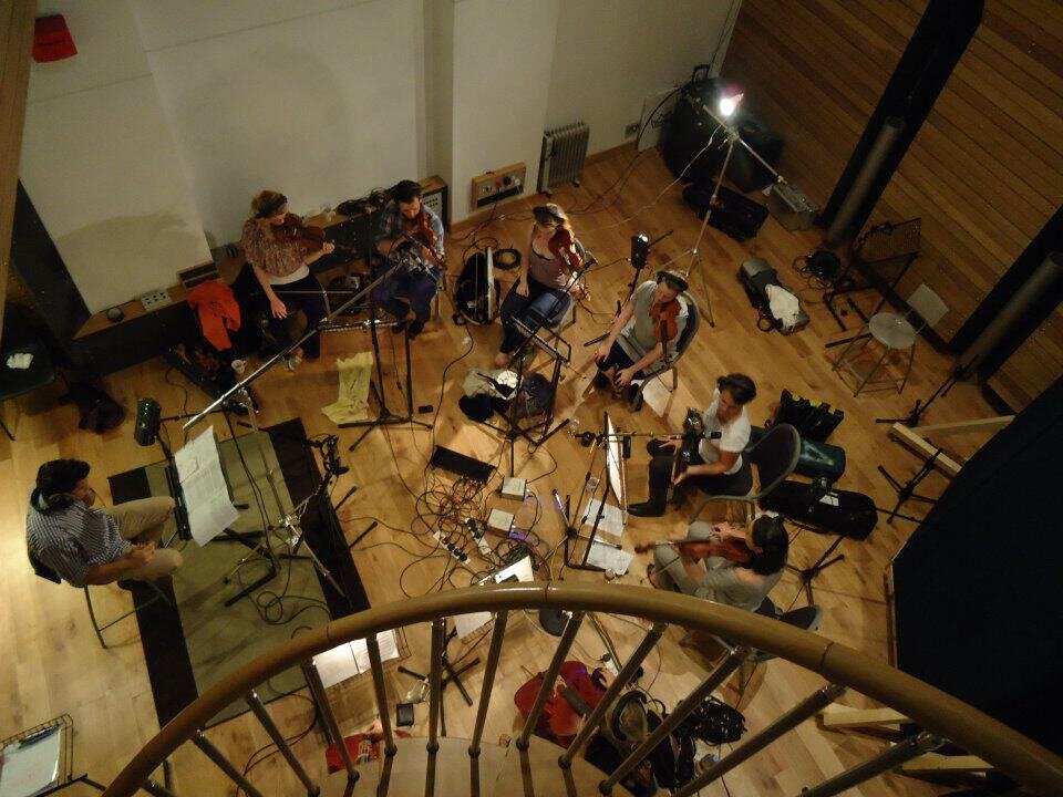 Directing a string octet from the Heritage Orchestra who recorded my arrangements on To Kill A King’s debut album ‘Cannibals with Cutlery’