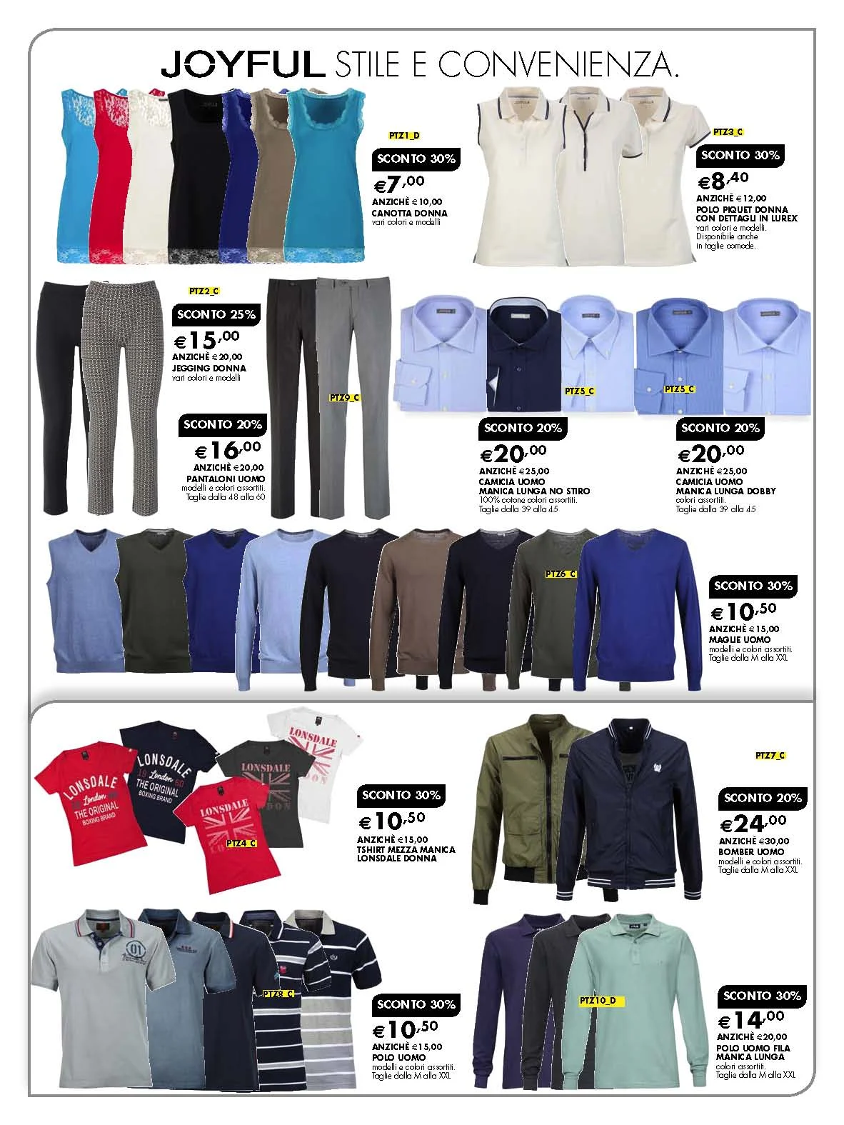 Inserto Abbigliamento Marzo 2016