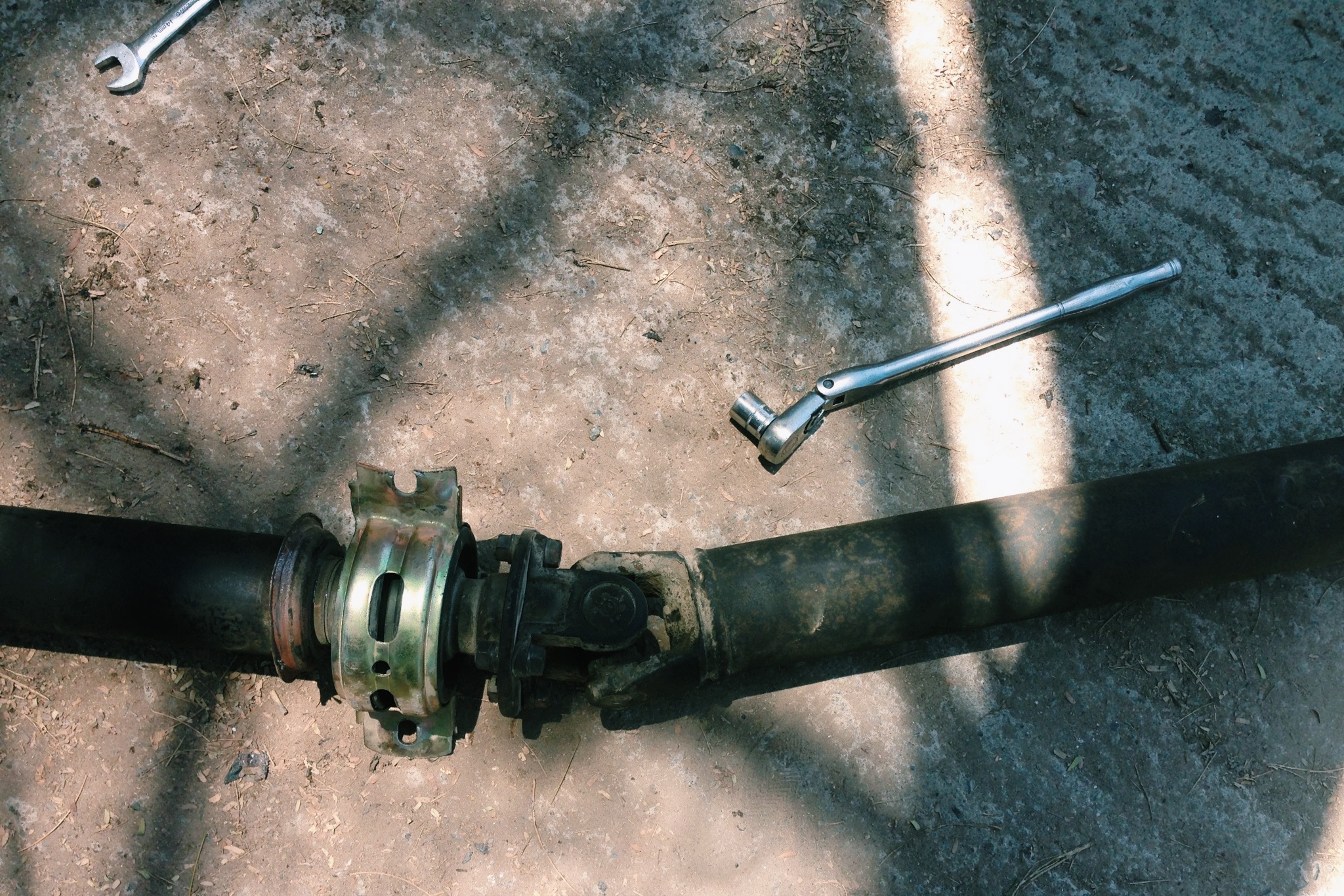 Driveshaft out.