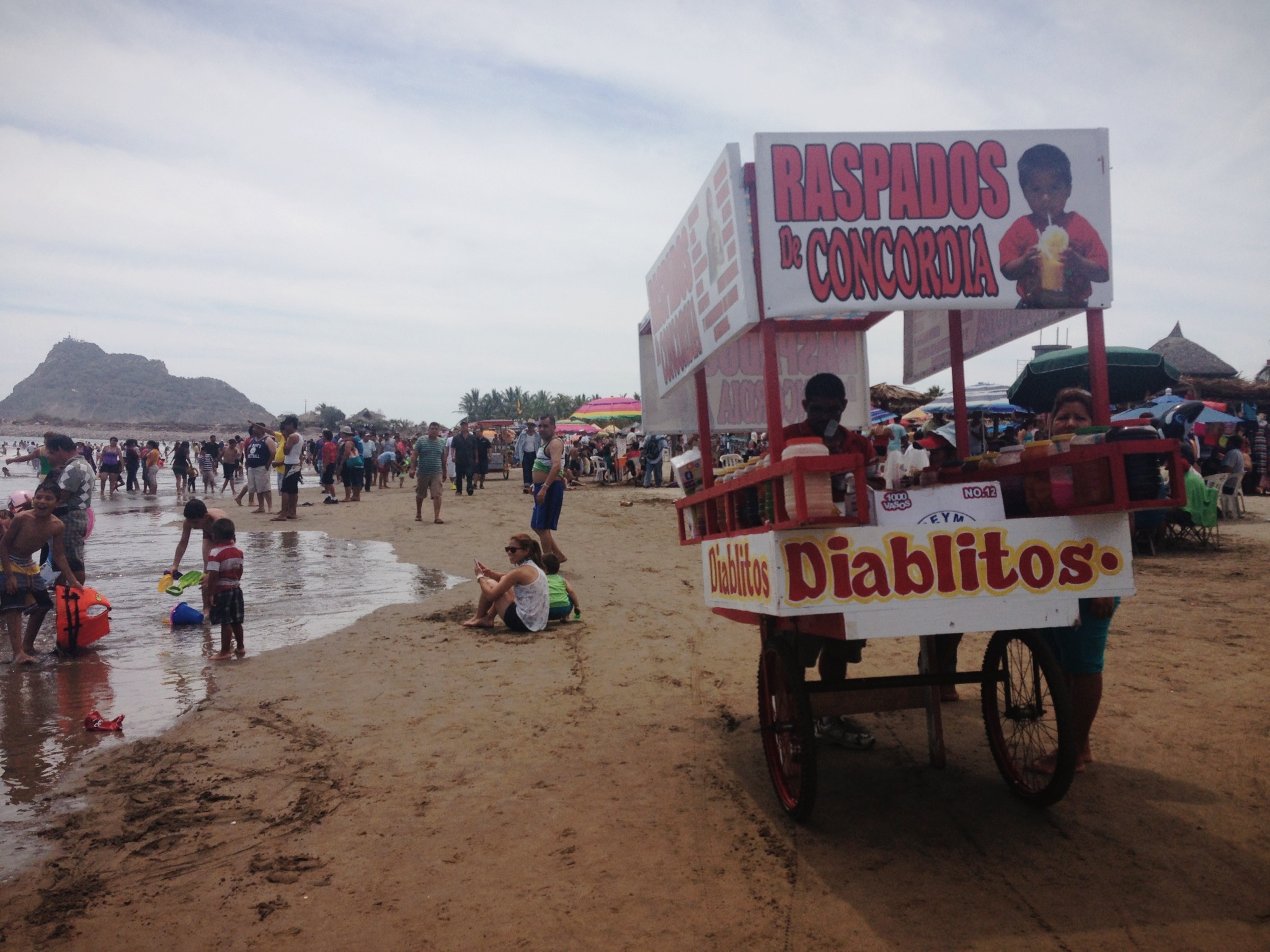 Easter weekend transforms the beach