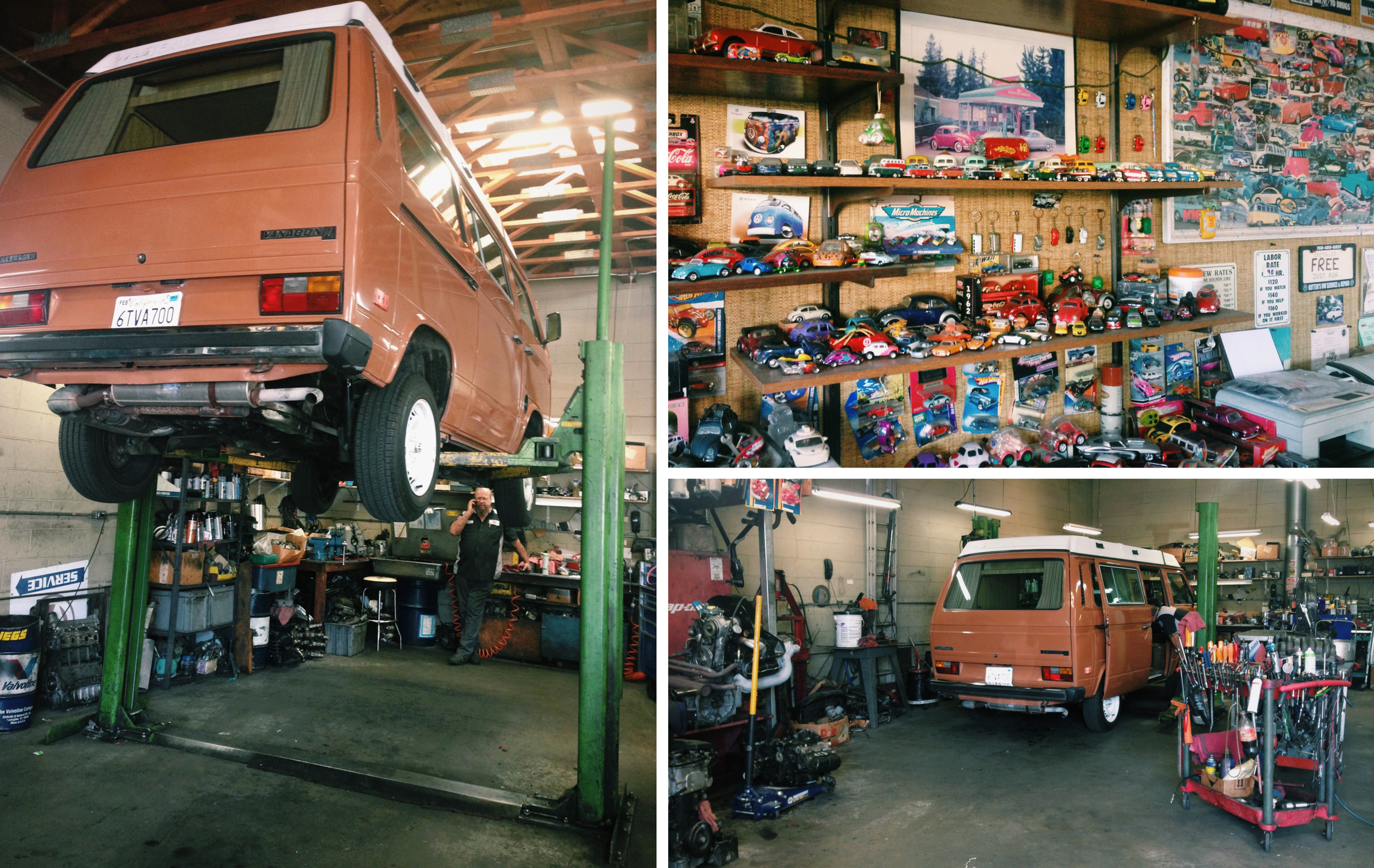Getting a Westy checked out. We really loved this one but the motor was toast and all my tools are in Mazatlan.