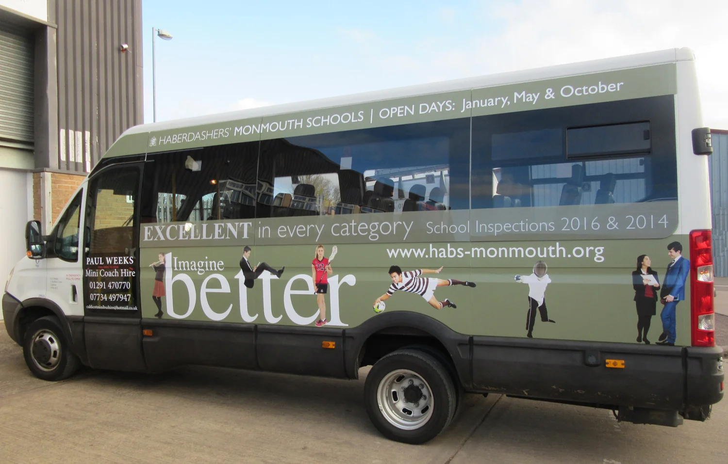 Haberdashers' Monmouth Schools Tockington Liveried Minibus