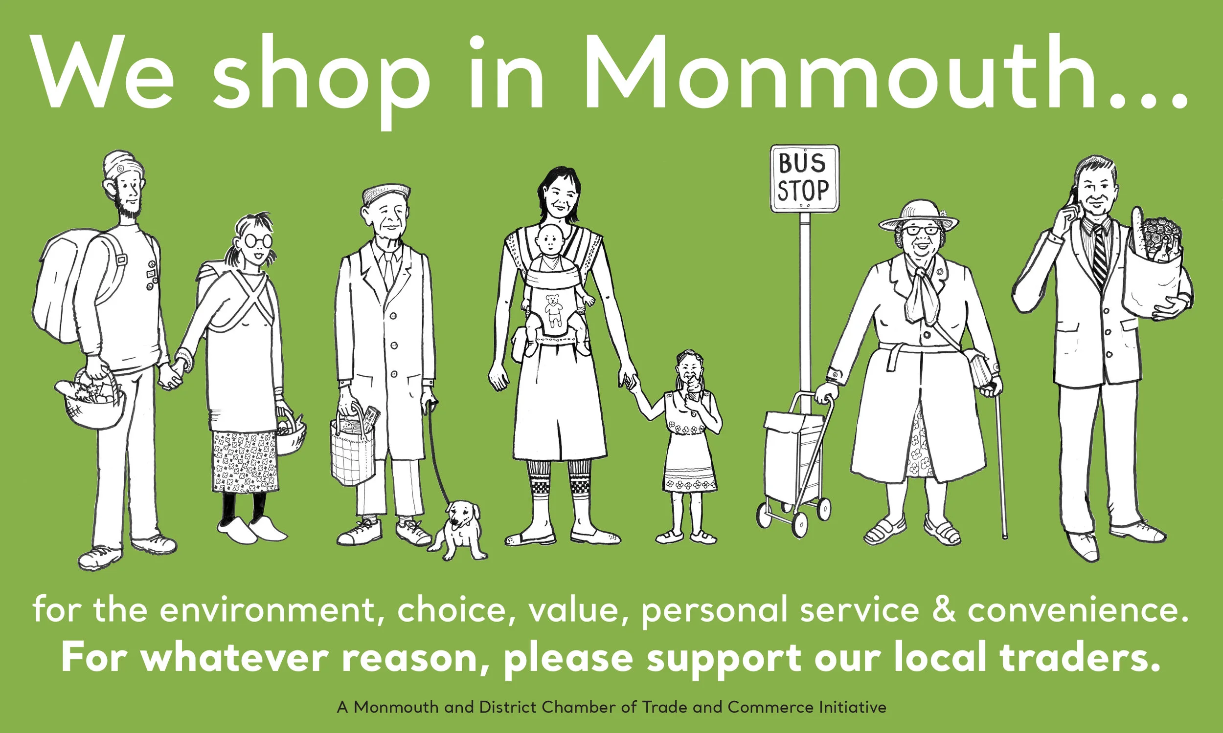 Screen advert for Monmouth Festival and A3 poster