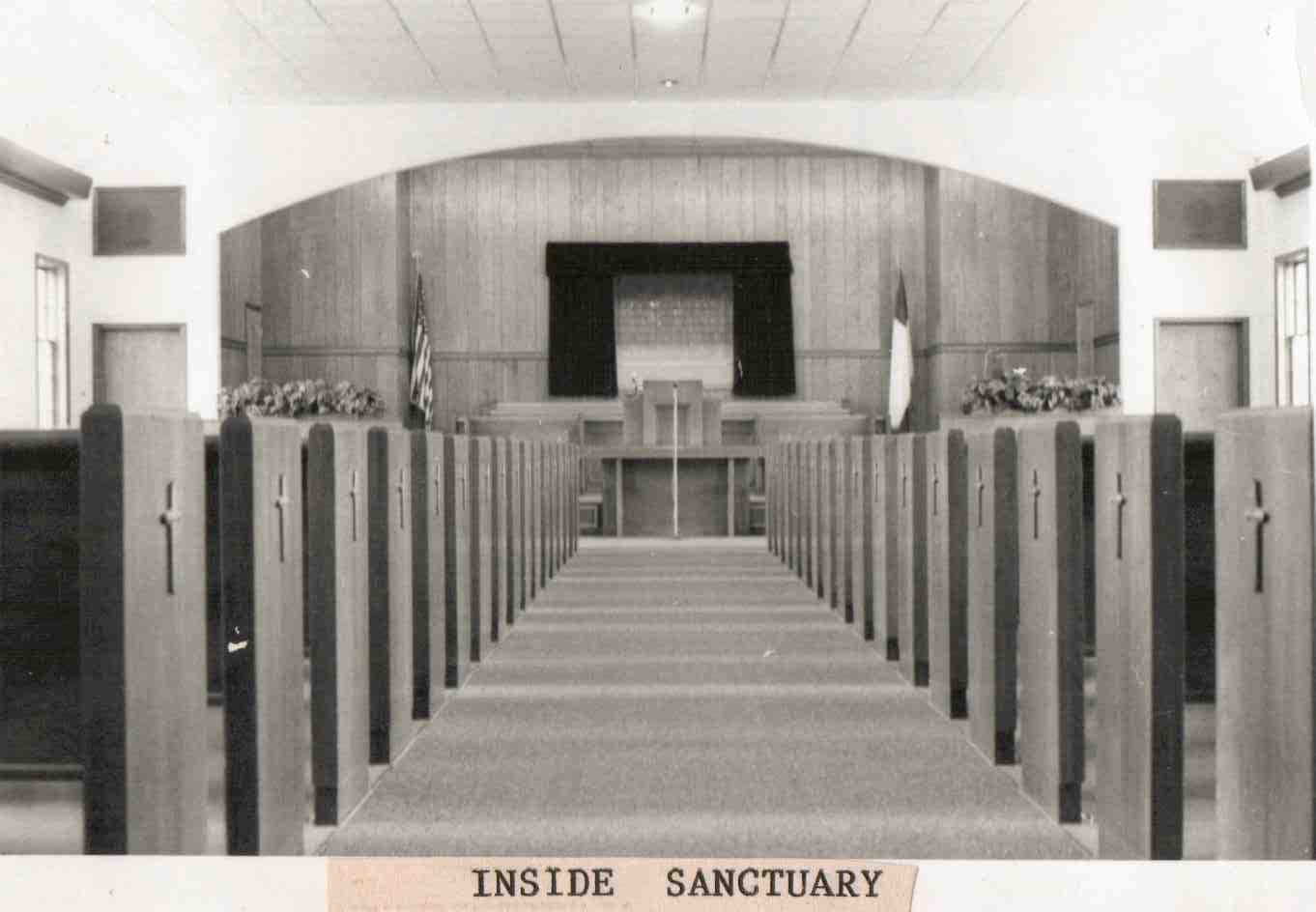  Our current sanctuary before the 1996 remodel. &nbsp; 