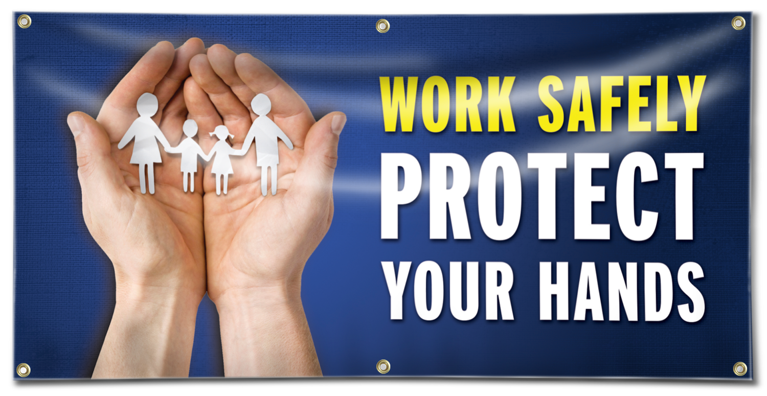 Protect my hands safety banner