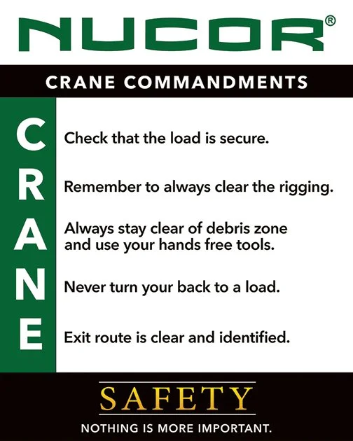 Crane commandments safety banner