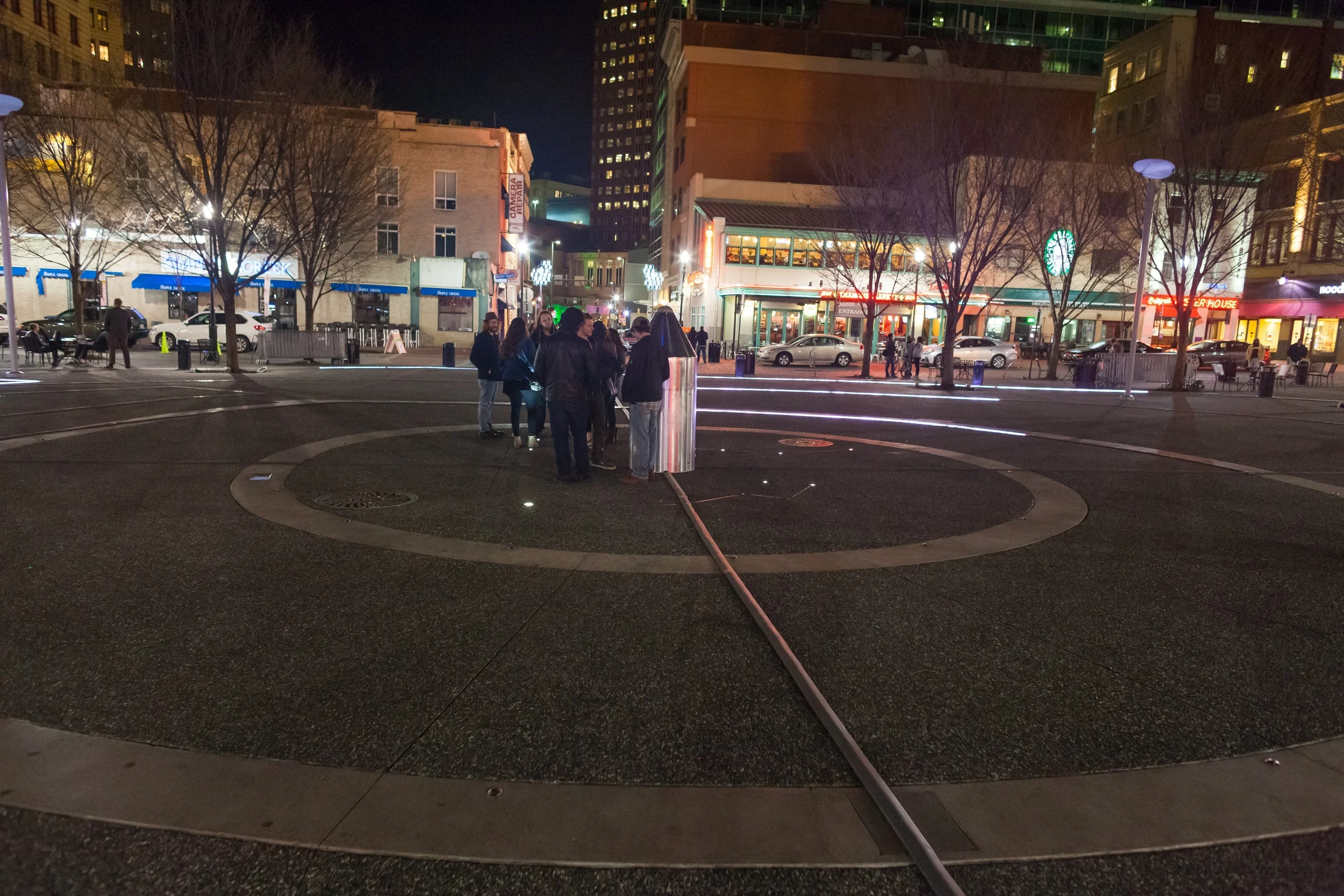 People gather at the pin of Allard van Hoorn's Mix-N-Match .