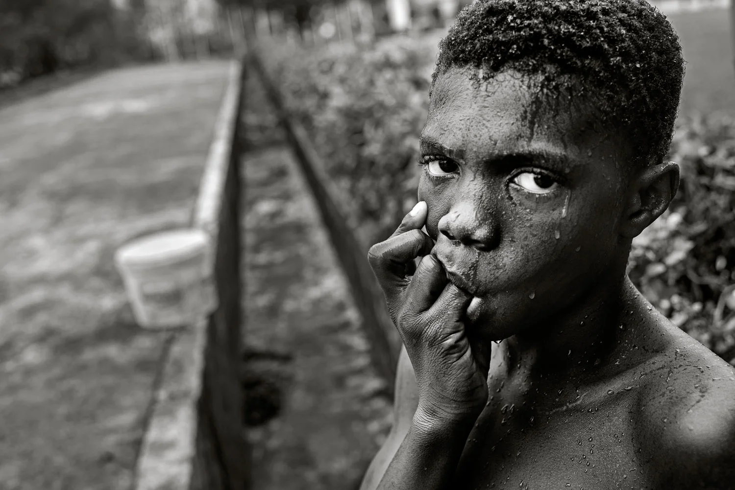 Boy from the place „Eleveneleven“ in Calabar. Most of the kids had been accused of witchcraft and ran away before the pastors could torture the innocent victims with their excorcism.