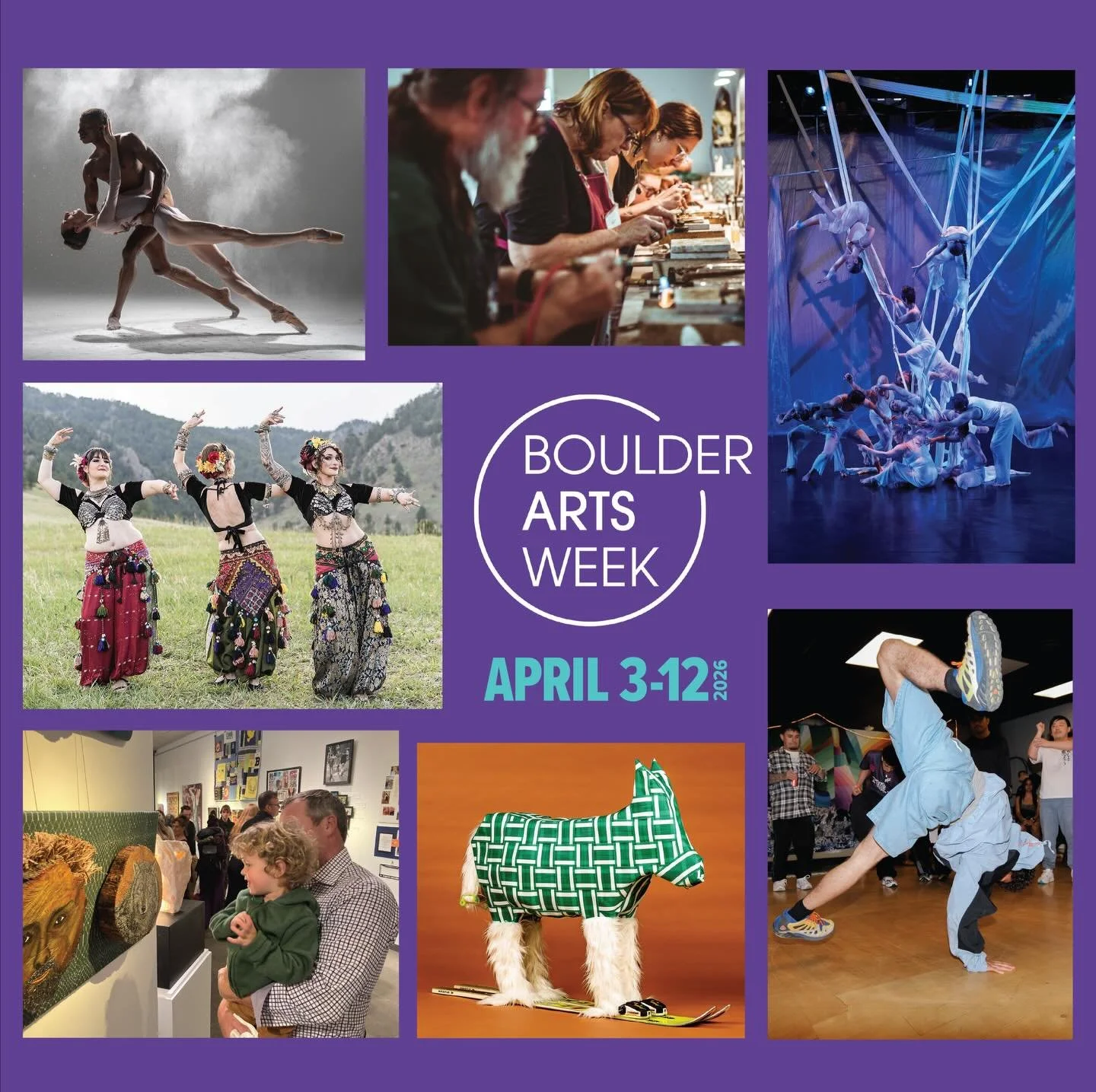 Huge Congratulations to the winners of this year&rsquo;s Boulder Arts Week Image Contest!

Their winning images will represent Boulder Arts Week and appear on posters, cards and banners across Boulder! 

Share your favorite sightings! Tag #BAW26 for 