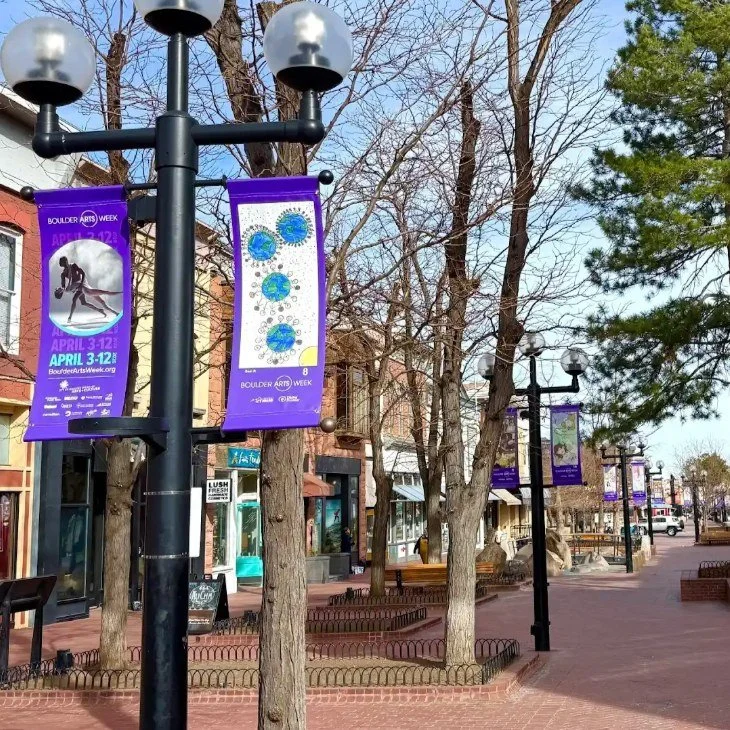 Have you seen them?

This year's student banners for Boulder Arts Week are now hanging throughout downtown Pearl Street showcasing the creativity and talent of local students right in the heart of our community.

Come celebrate these young artists wi