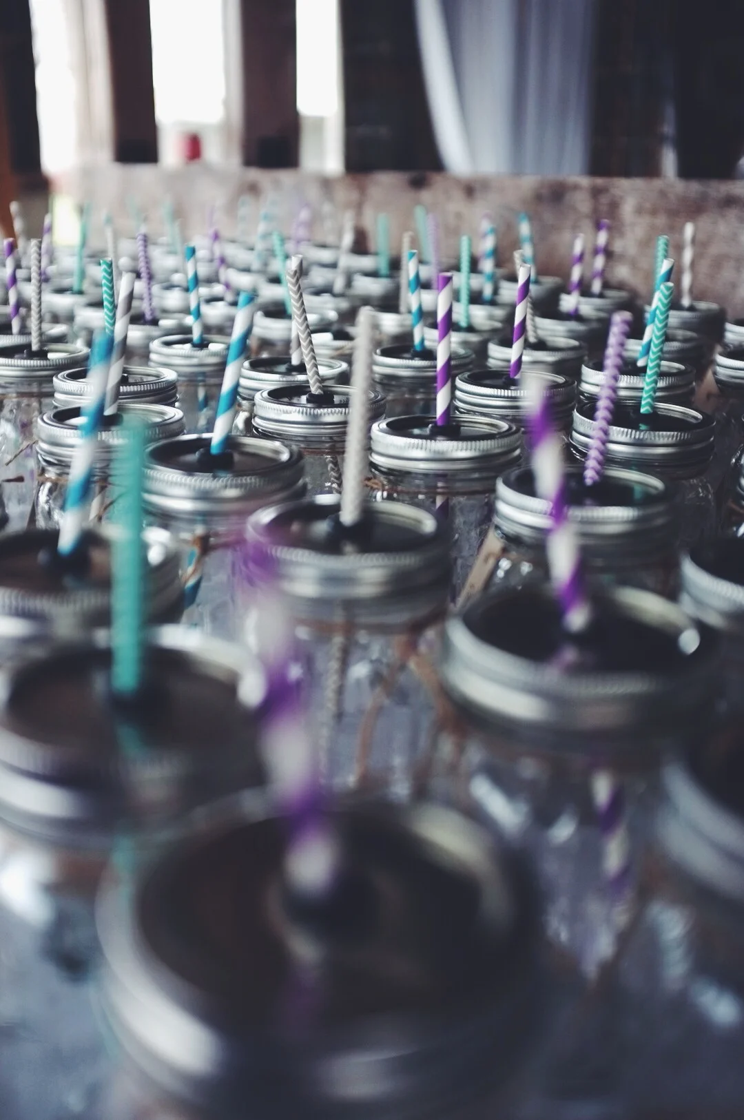 Guest favors-- Ball Mason jars have never been more clever than at the Ball wedding!