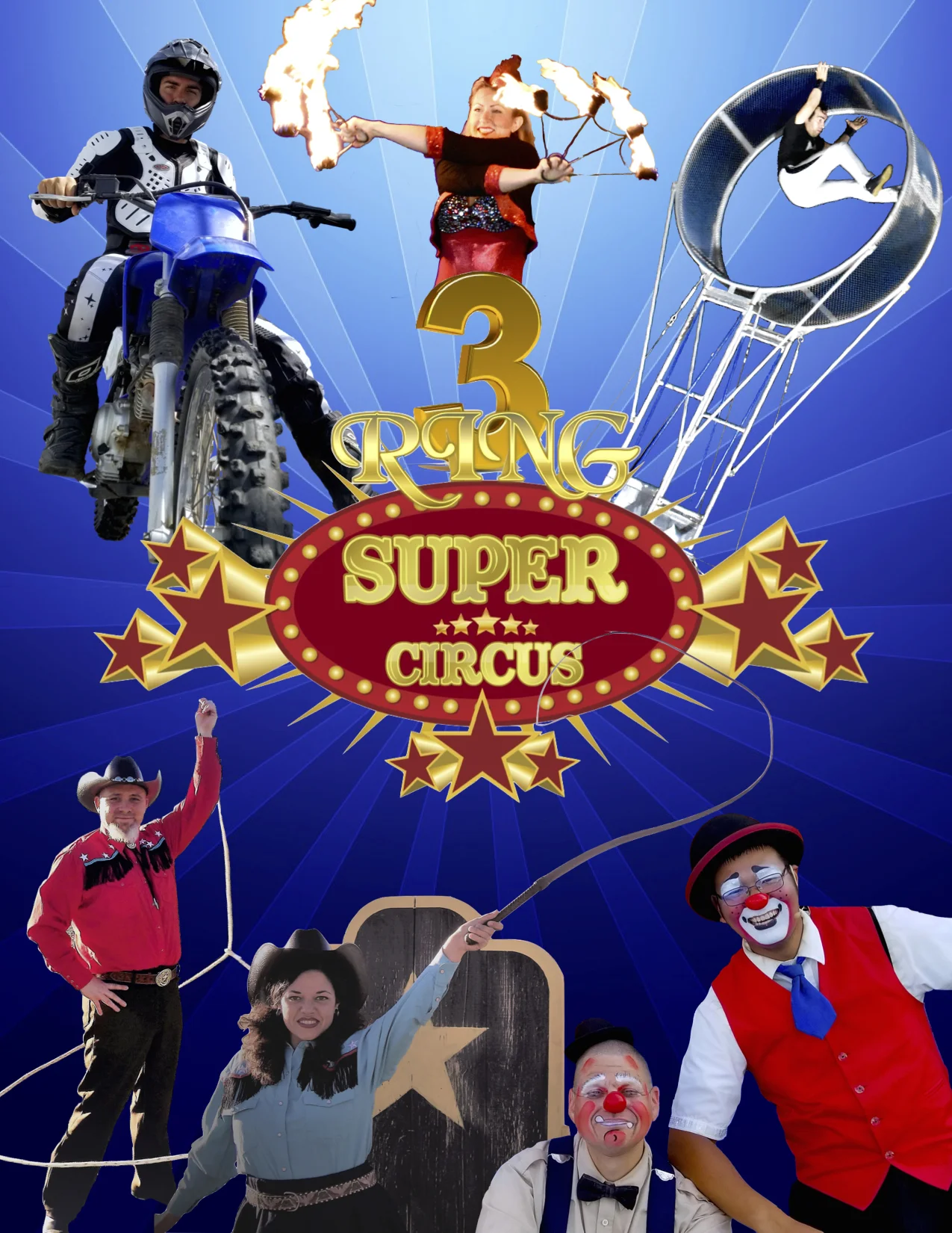 3 Ring Super Circus Poster