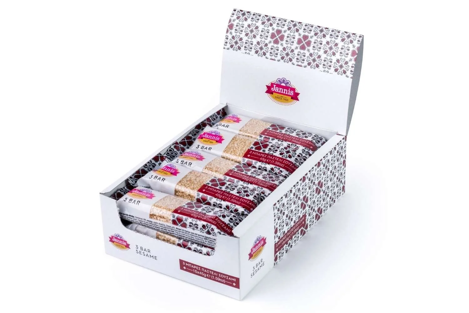 Jannis Sesame bar 45g x 3