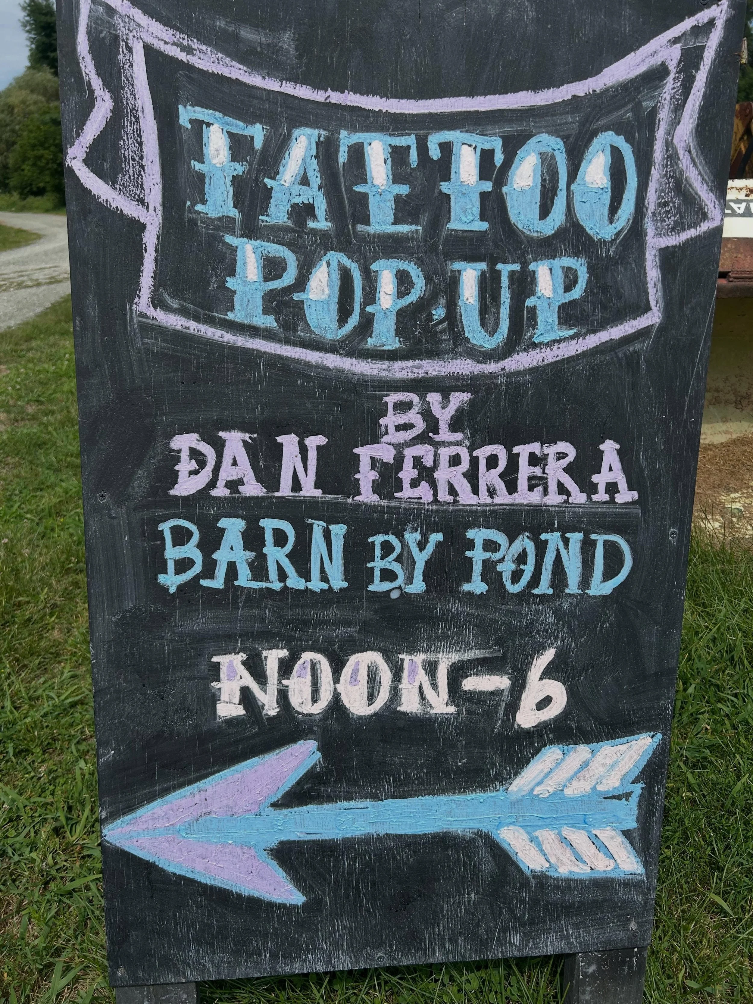 Dan&rsquo;s got things started over here at the Tattoo Pop-Up Benefit today! Stop by, get your name on the list and have some free drinks and snacks while you wait.