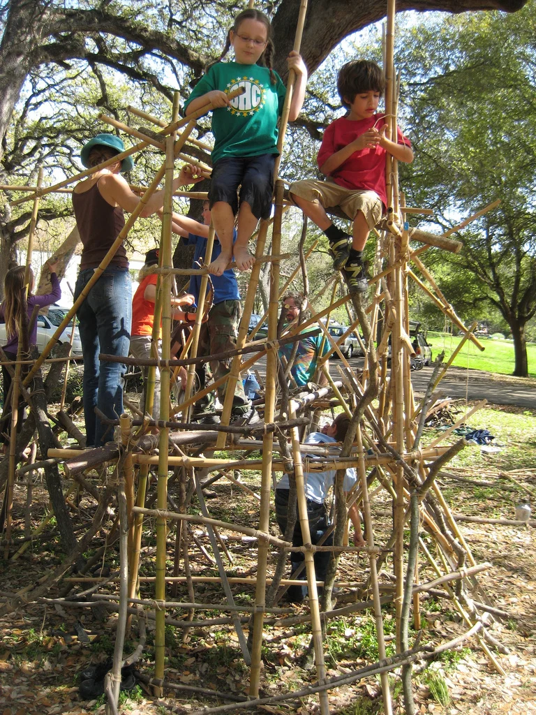 we spent one whole summer lashing and made some incredibly strong structures