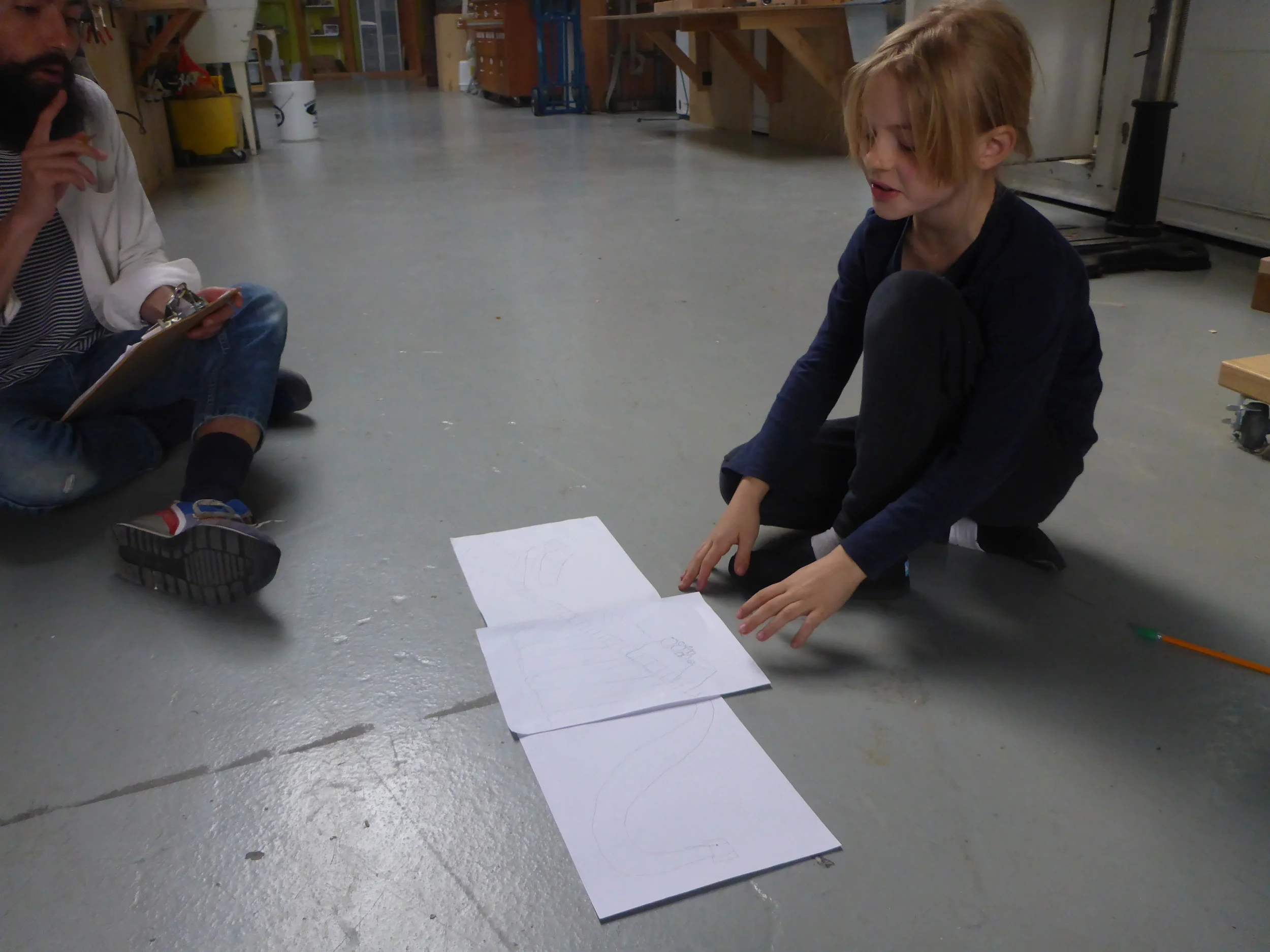 Big idea's require big designs. Ida's car on a track design expands across three pages just to hold all her ideas!
