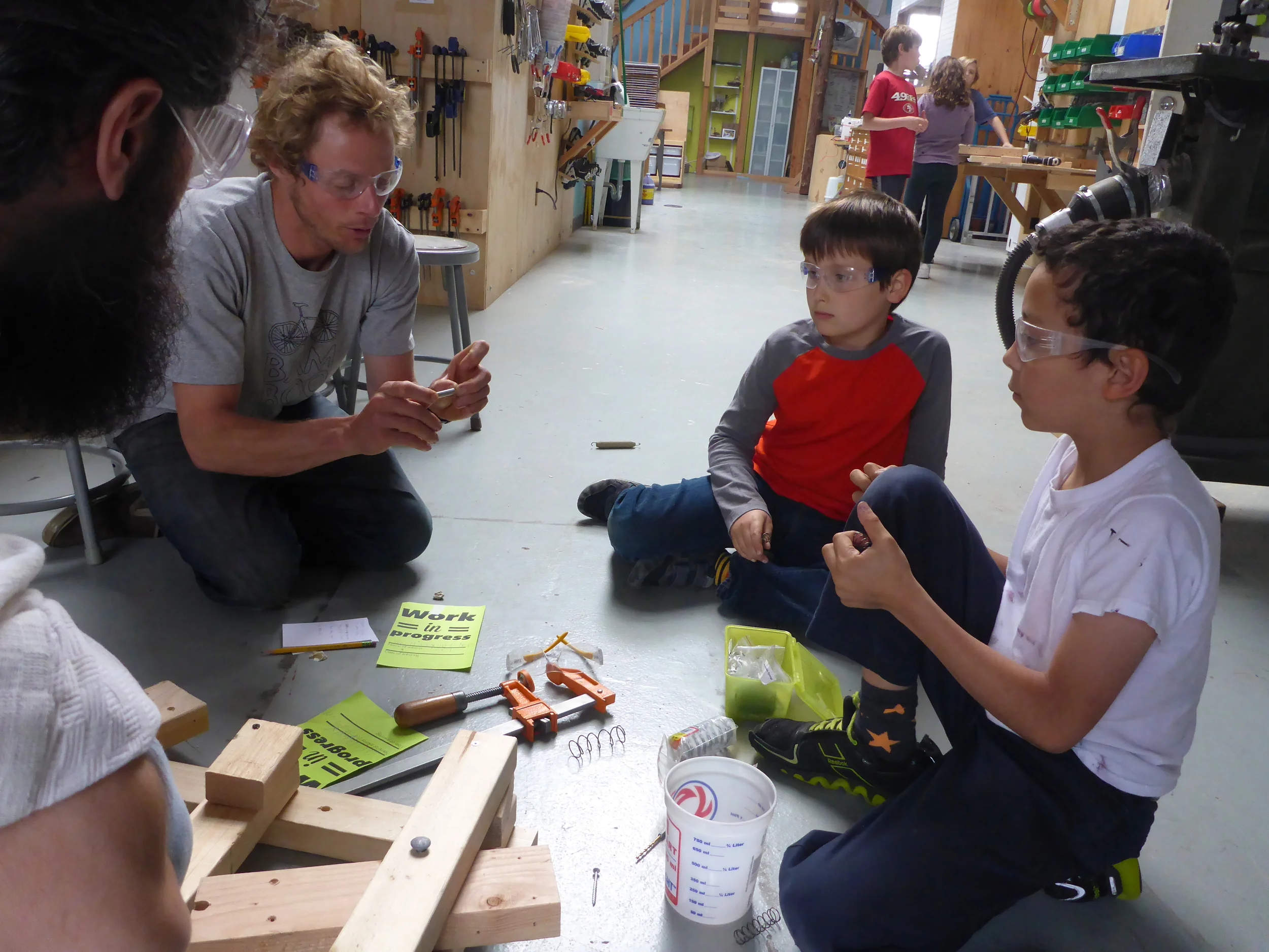 Nic and Lukas take a construction break to take in a lesson on the difference between a compression and tension springs.