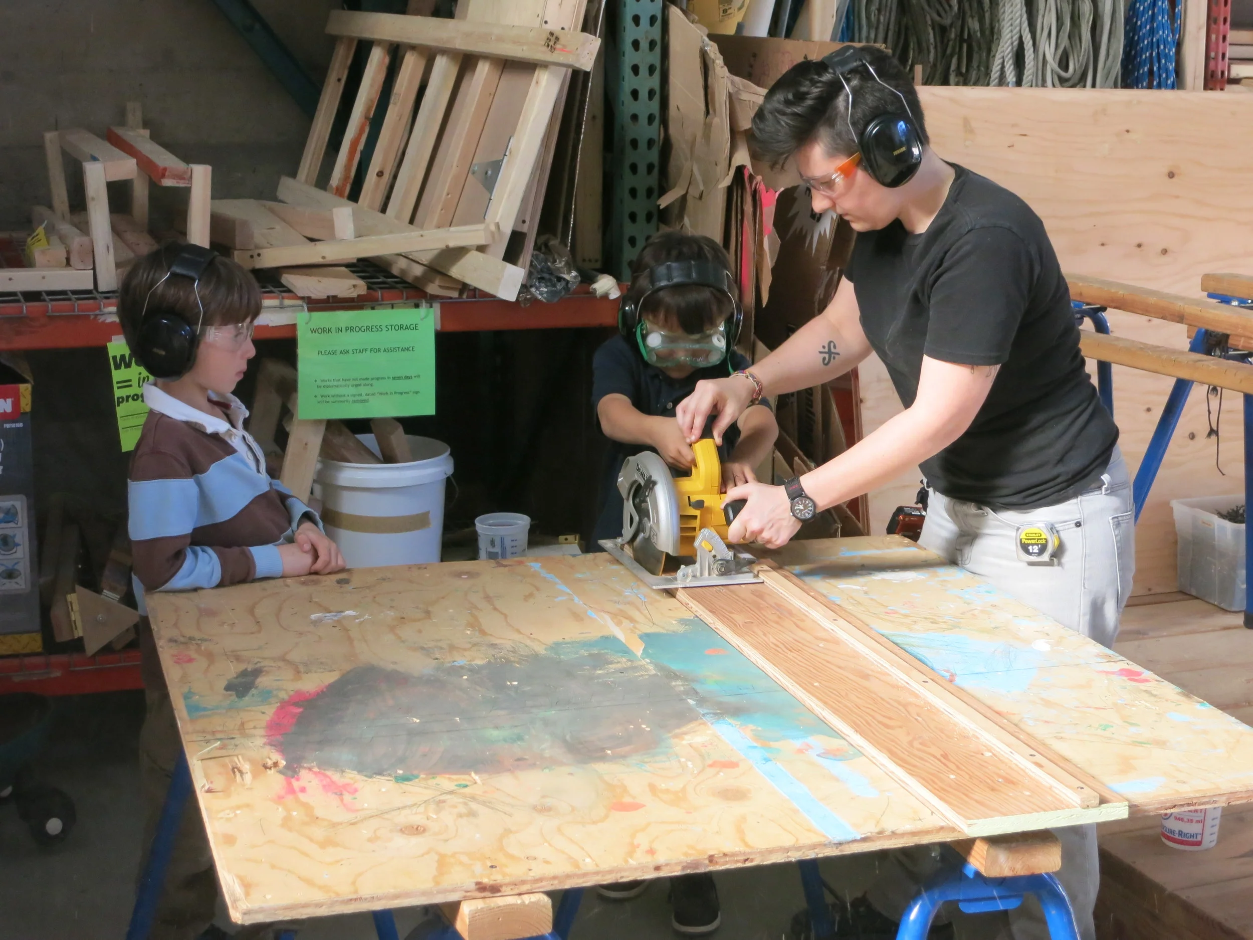We also learned to safely operate a new tool as a team.