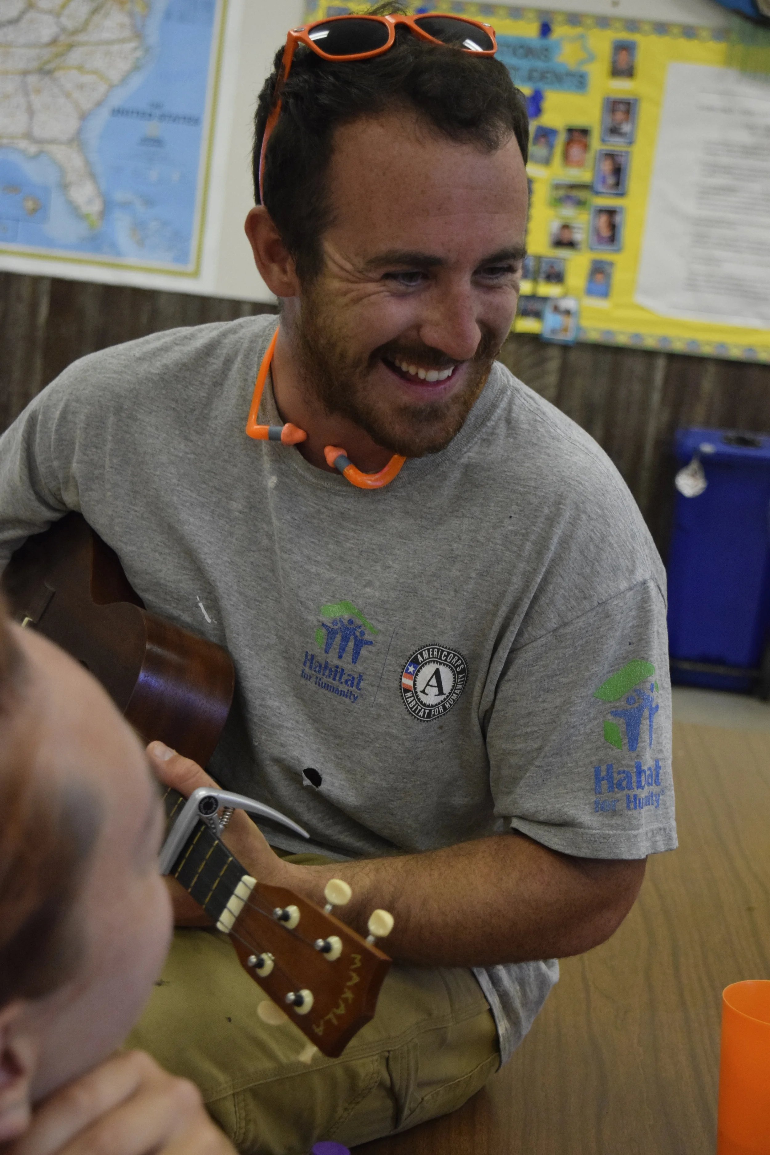 Seyer leads on the guitar. 
